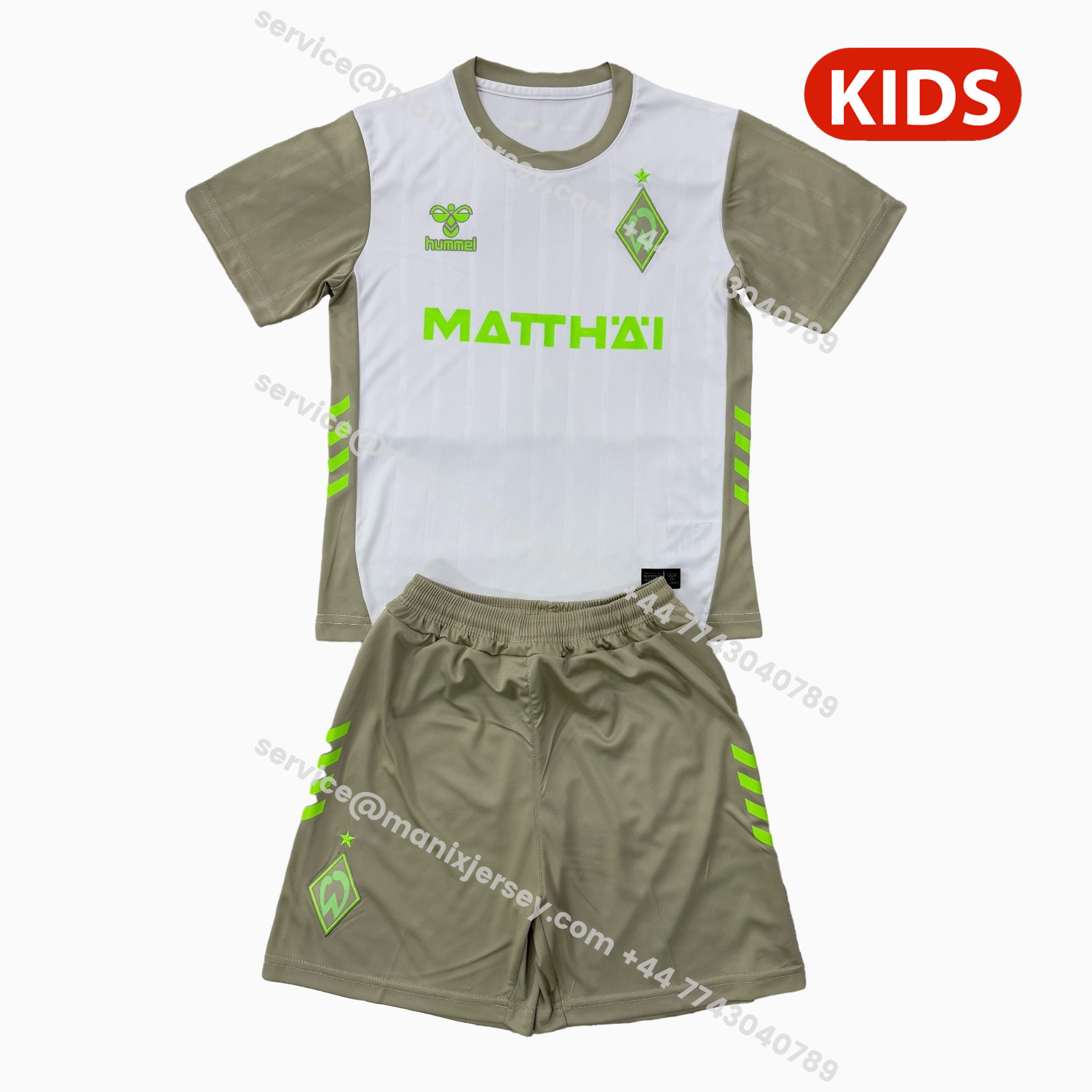 ManixJersey.com | Werder Bremen 25-26 Away Kids Kit -Customize Name, Number and Patch | Worldwide Shipping