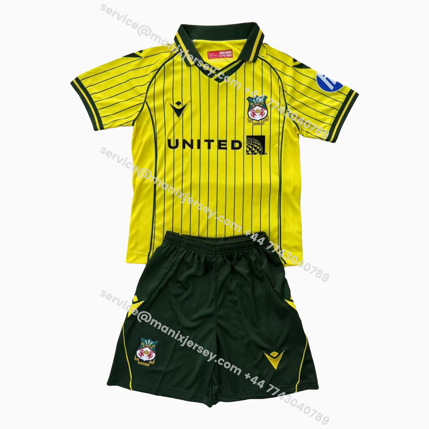 ManixJersey.com | Wrexham 25-26 Away Men's Adult Jersey Set - Fans Version -Customize Name, Number and Patch | Worldwide Shipping