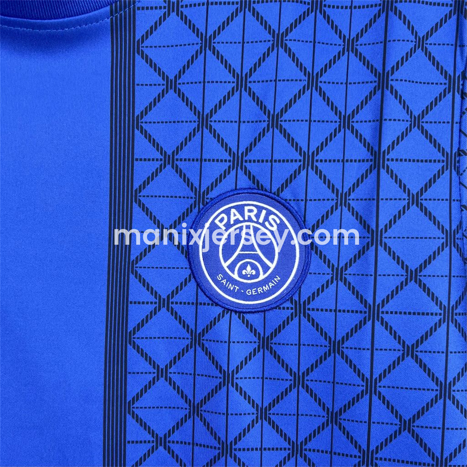 ManixJersey.com | Paris Saint-Germain PSG 25-26 Blue Pre-Match Training Jersey - Fans Version -Customize Name, Number and Patch | Worldwide Shipping