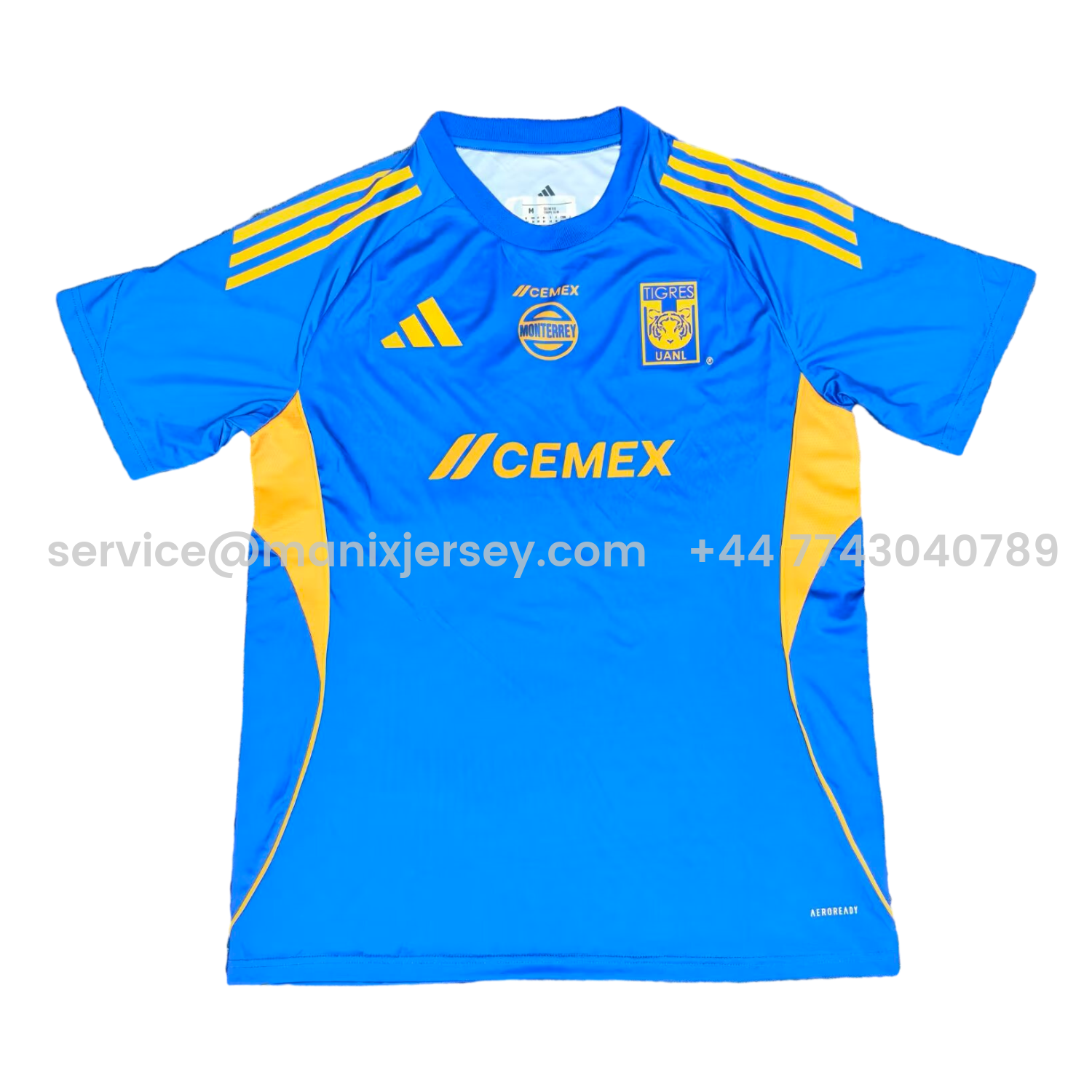 ManixJersey.com | Tigres UANL 25-26 Blue Pre-Match Training Jersey - Fans Version -Customize Name, Number and Patch | Worldwide Shipping