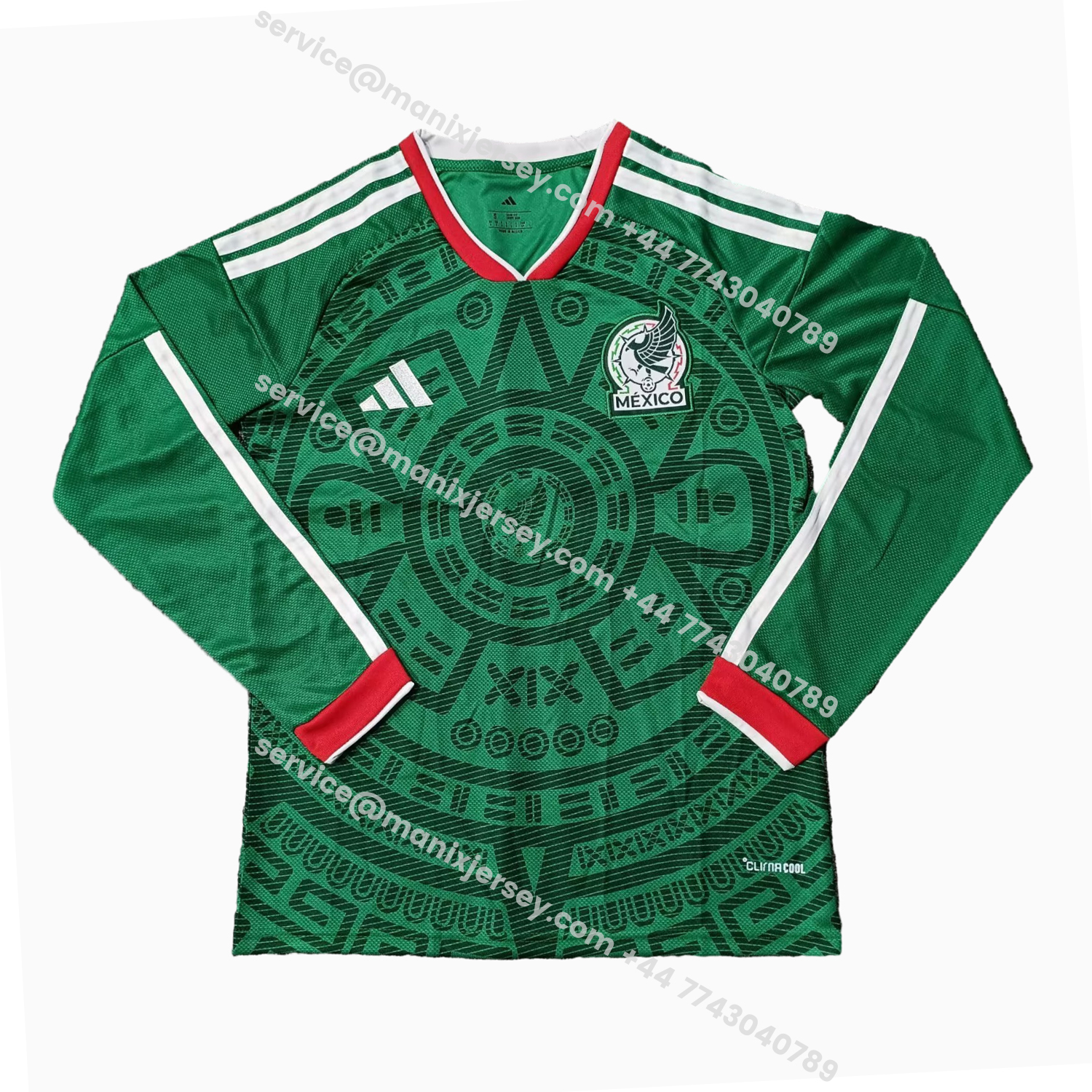 ManixJersey.com | Mexico 25-26 Home Long Sleeves Jersey (Leaked Version) - Fans Version -Customize Name, Number and Patch | Worldwide Shipping