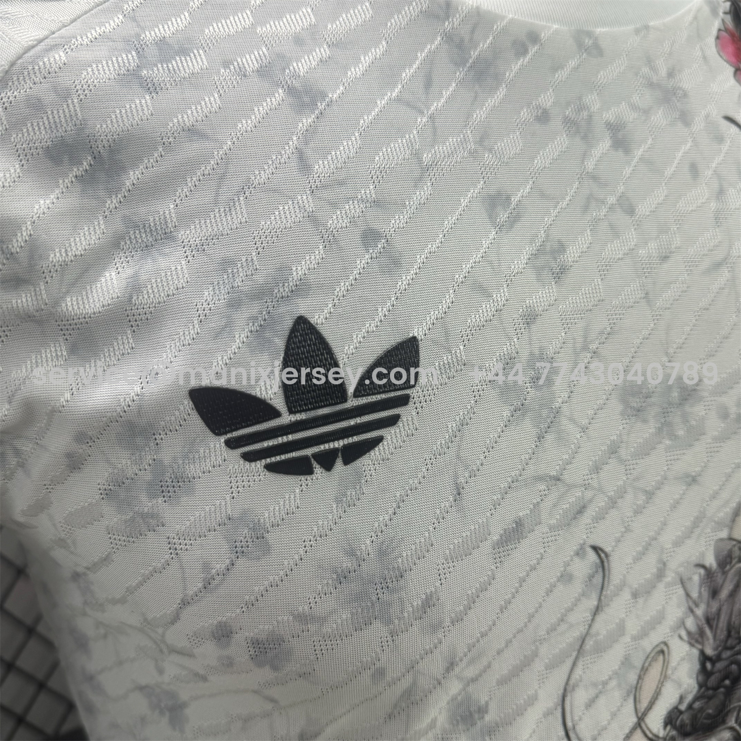 ManixJersey.com | Japan 25-26 Black Dragon And Flowers White Special Jersey - Player Version -Customize Name, Number and Patch | Worldwide Shipping