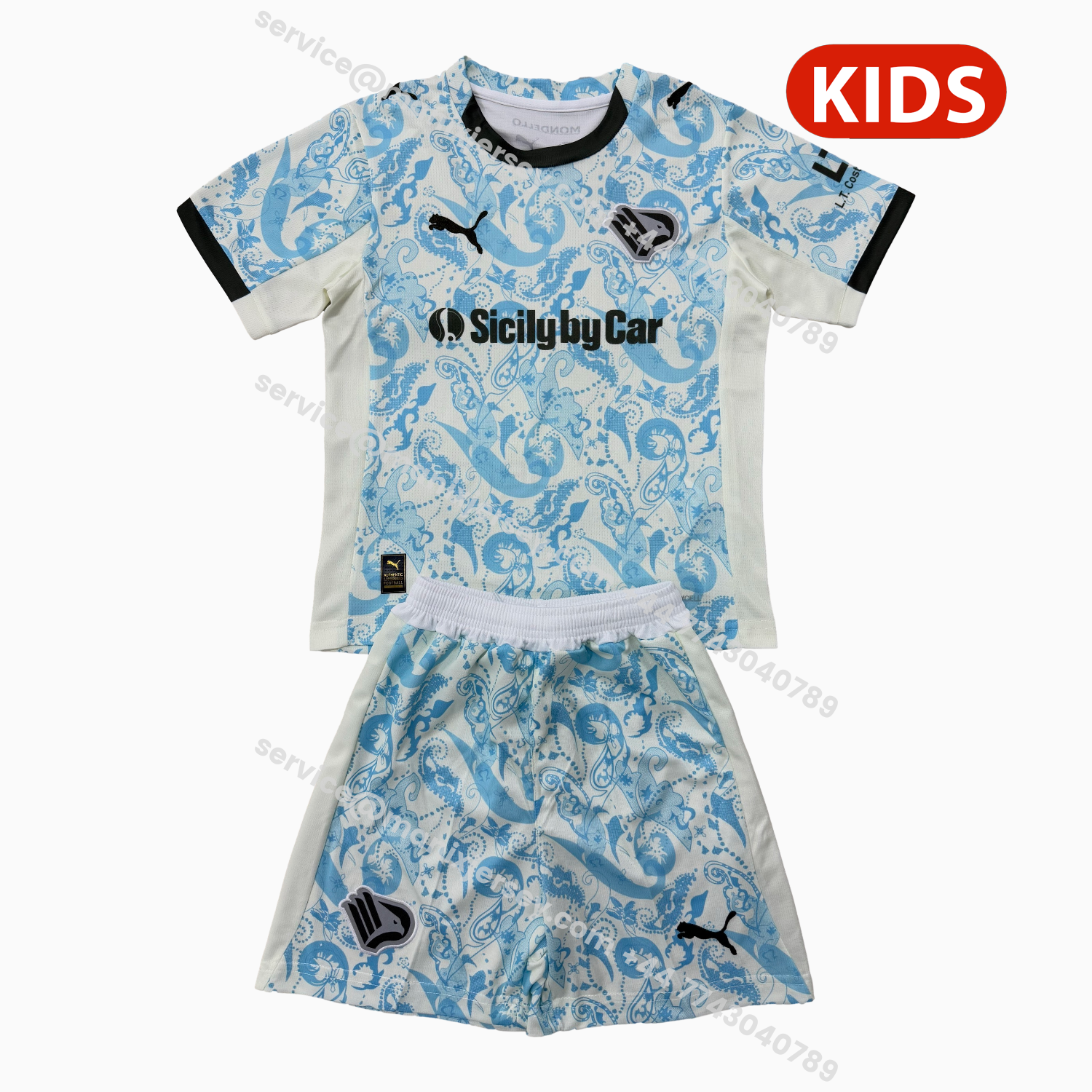 ManixJersey.com | Palermo 25-26 Third Kids Kit -Customize Name, Number and Patch | Worldwide Shipping