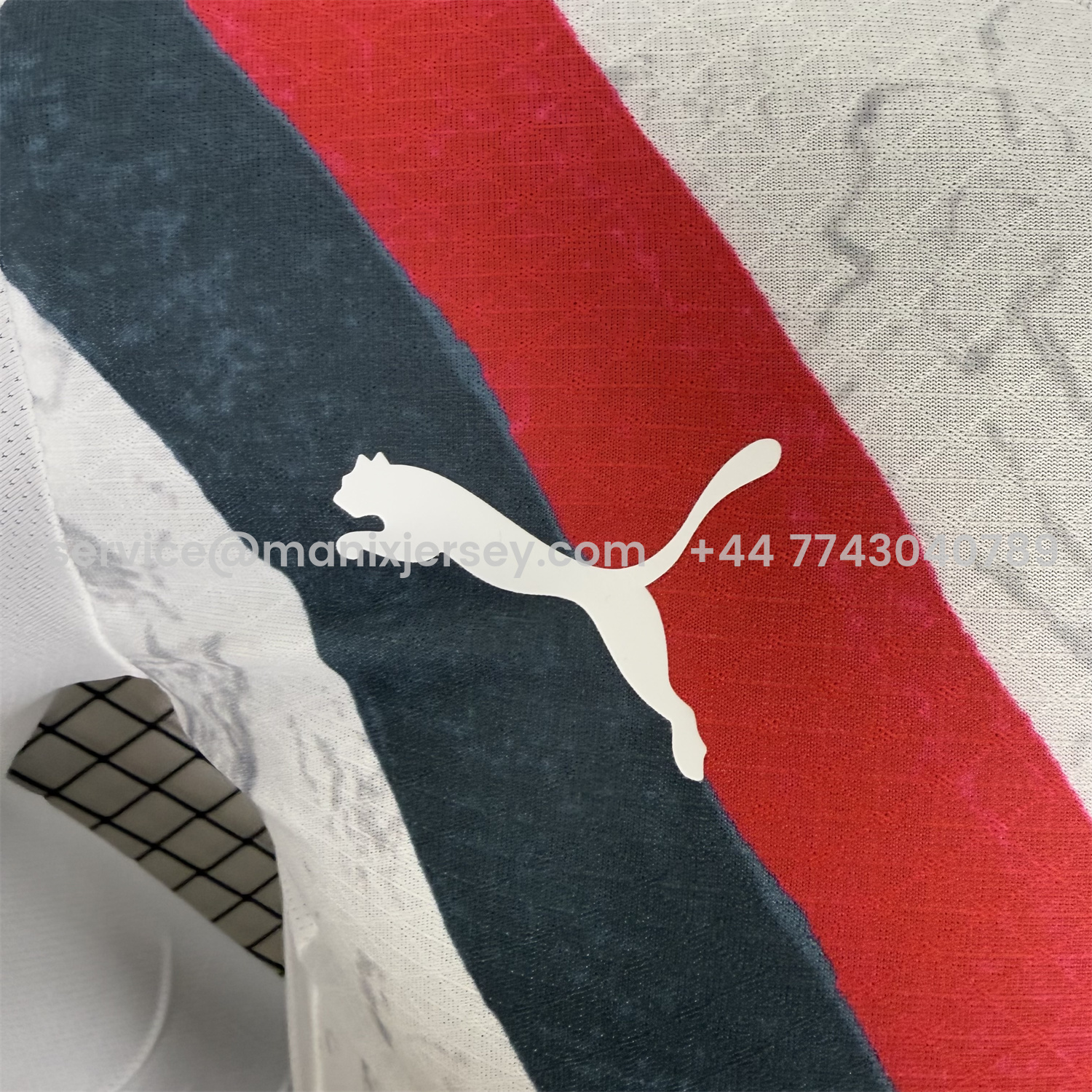 ManixJersey.com | Manchester City 25-26 KidSuper White Long Sleeves Jersey - Player Version -Customize Name, Number and Patch | Worldwide Shipping