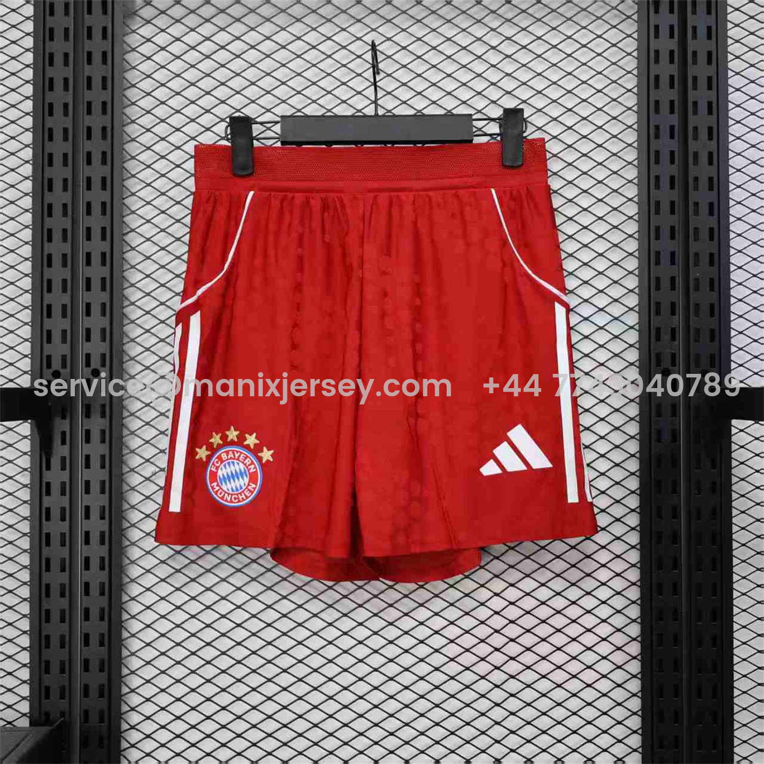 ManixJersey.com | Bayern Munich 25-26 Home Red Shorts - Player Version -Customize Name, Number and Patch | Worldwide Shipping