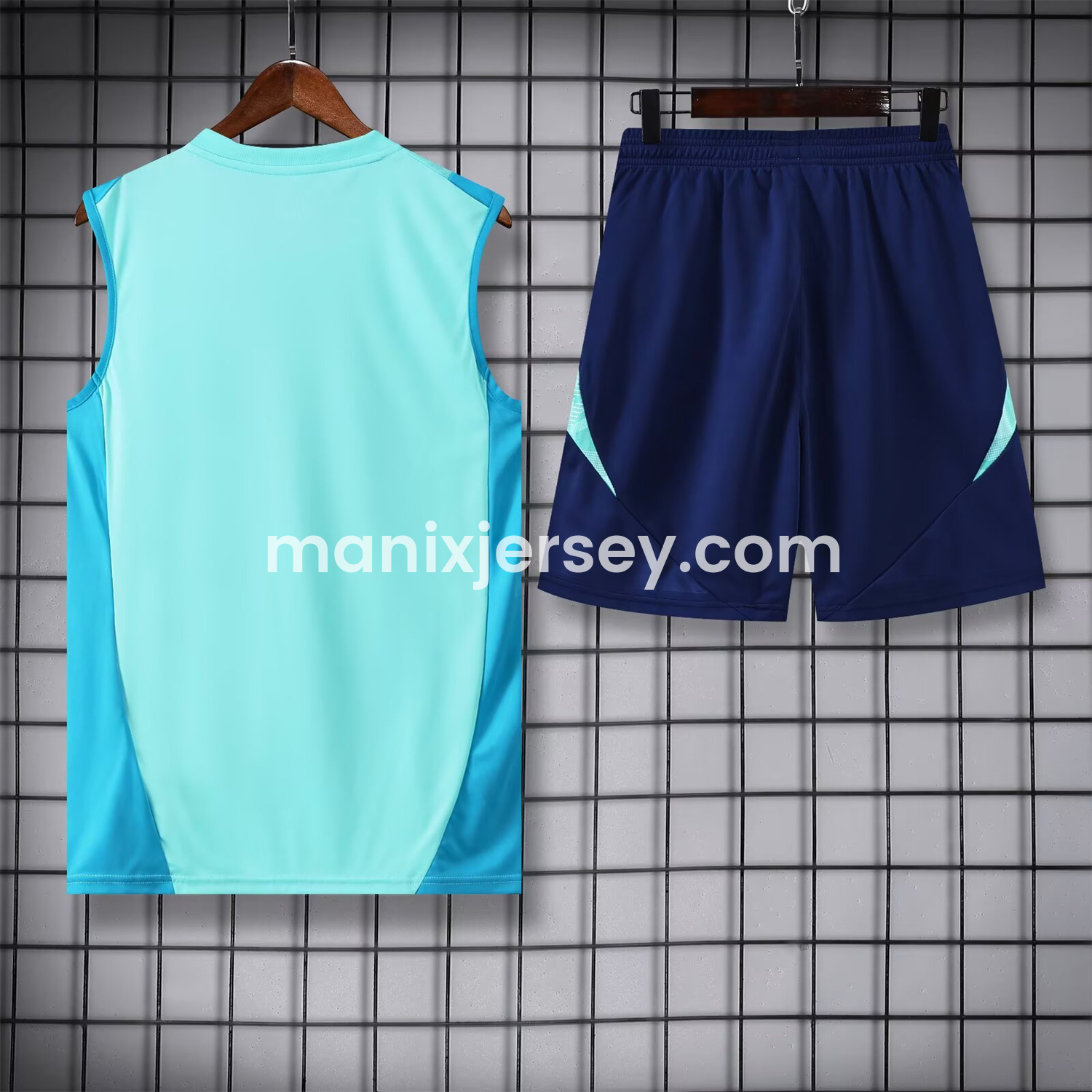 ManixJersey.com | Flamengo 25-26 Vest Training Set - Light Blue With Royal Blue -Customize Name, Number and Patch | Worldwide Shipping