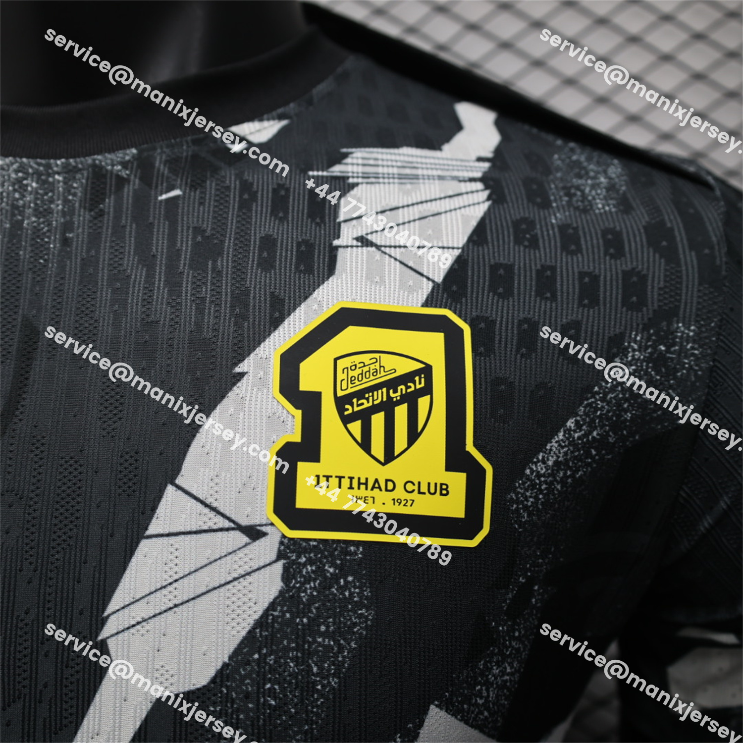 ManixJersey.com | Al Ittihad Jeddah United 25-26 Black Pre-Match Jersey - Player Version -Customize Name, Number and Patch | Worldwide Shipping