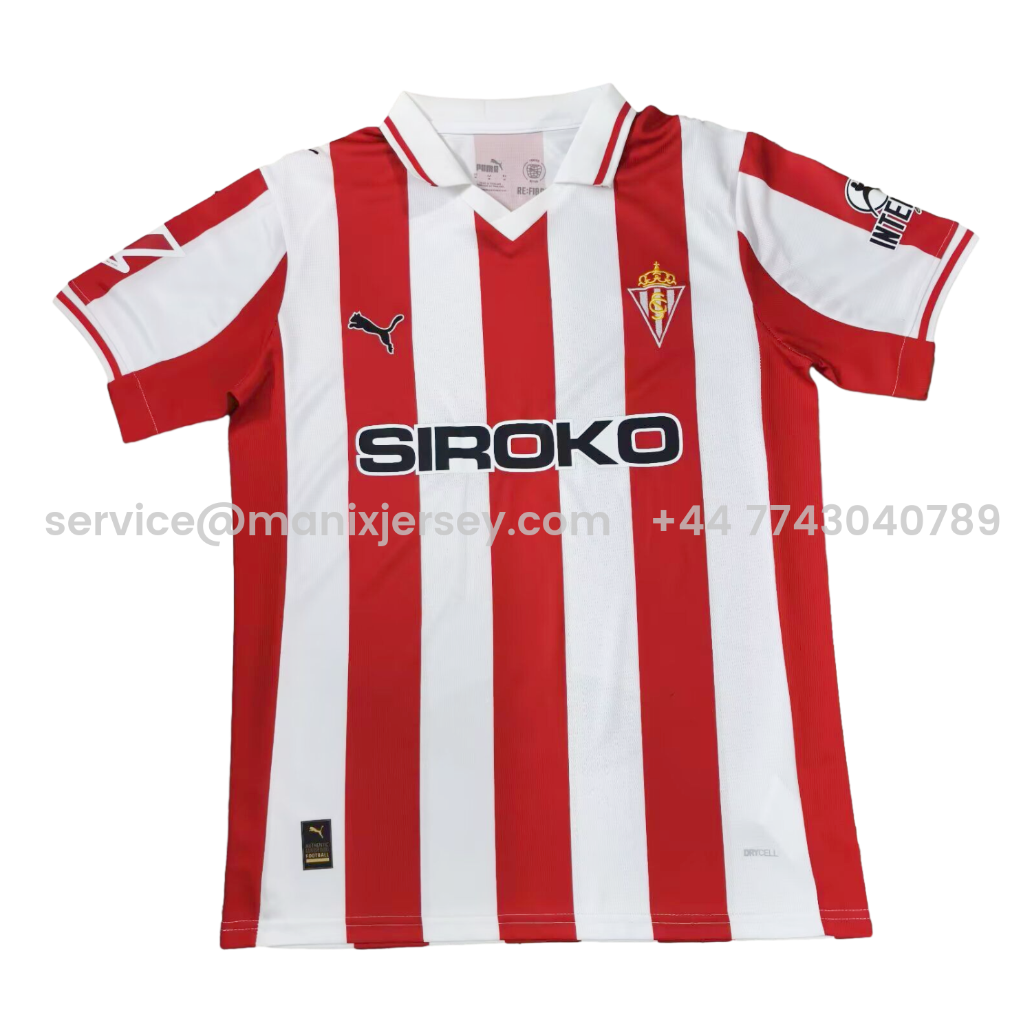 ManixJersey.com | Sporting Gijon 25-26 Home Jersey - Fans Version -Customize Name, Number and Patch | Worldwide Shipping
