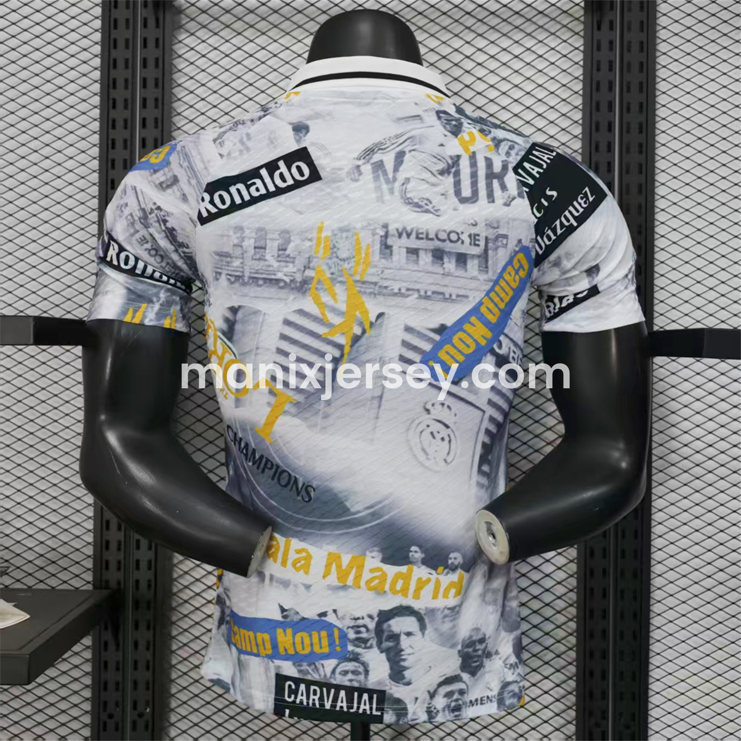 ManixJersey.com | Real Madrid 25-26 Capture Of Camp Nou POLO White Special Jersey - Player Version -Customize Name, Number and Patch | Worldwide Shipping