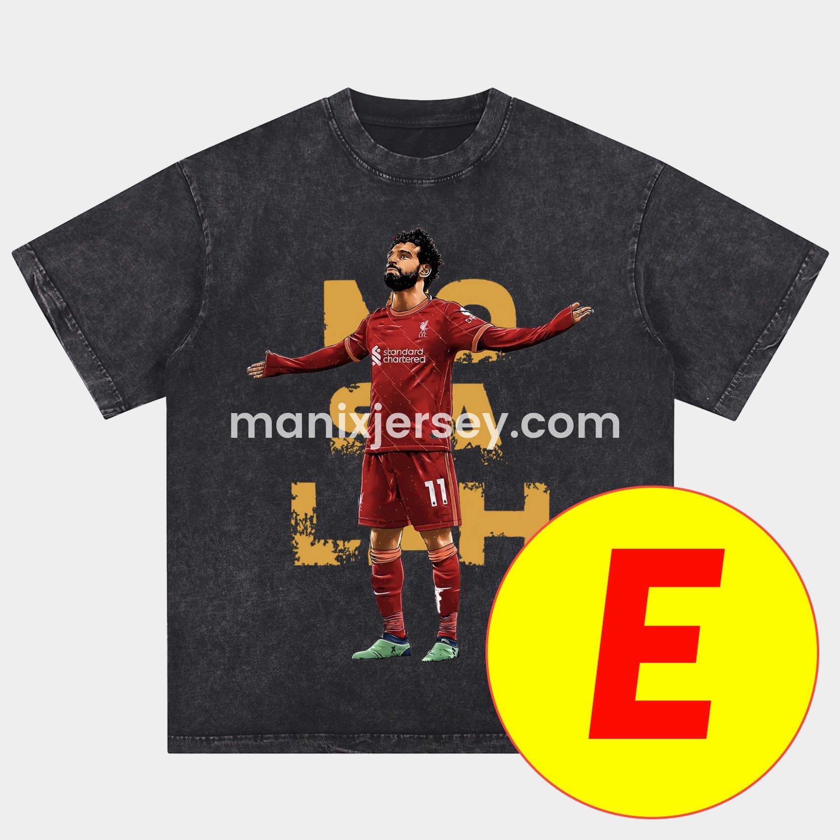 ManixJersey.com | Salah Liverpool Klopp Arnold Oversized Washed T-Shirt -Customize Name, Number and Patch | Worldwide Shipping
