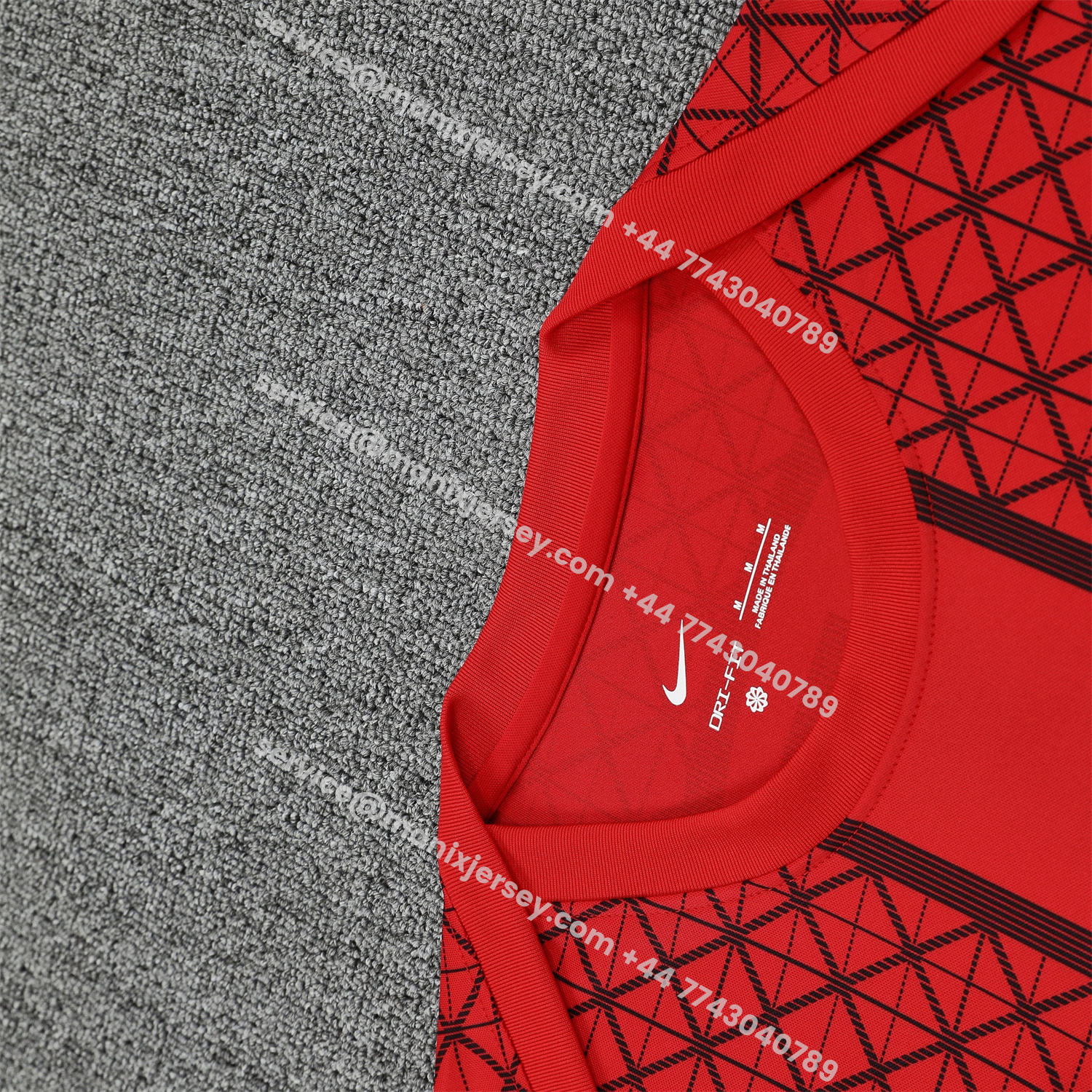 ManixJersey.com | Paris Saint-Germain PSG 25-26 Short-Sleeve Training Set - Red Top & Deep Blue Shorts -Customize Name, Number and Patch | Worldwide Shipping