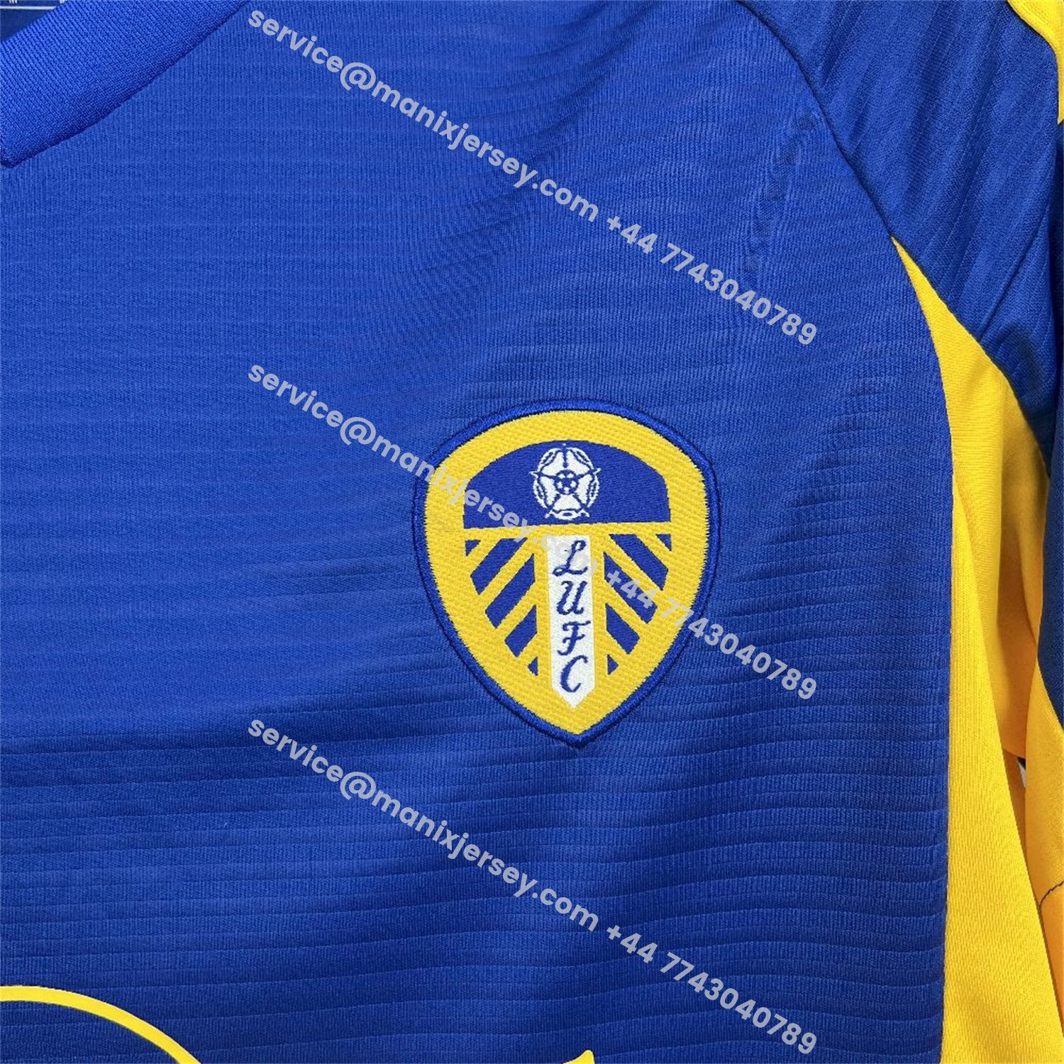 ManixJersey.com | Leeds United 25-26 Away Blue Jersey - Fans Version -Customize Name, Number and Patch | Worldwide Shipping