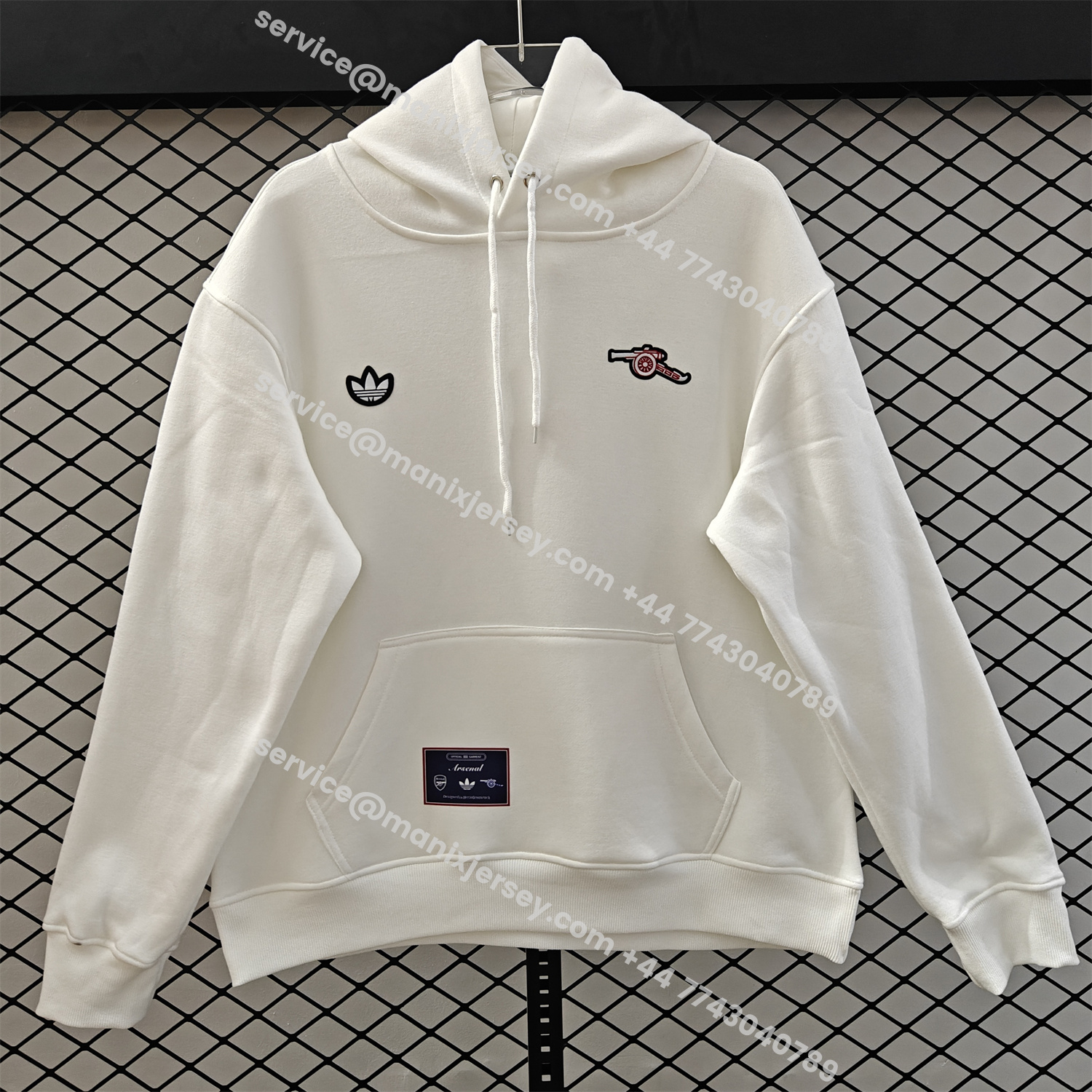 ManixJersey.com | Arsenal 25-26 Originals Terrace Icon Unisex Pullover Hoodie -Customize Name, Number and Patch | Worldwide Shipping
