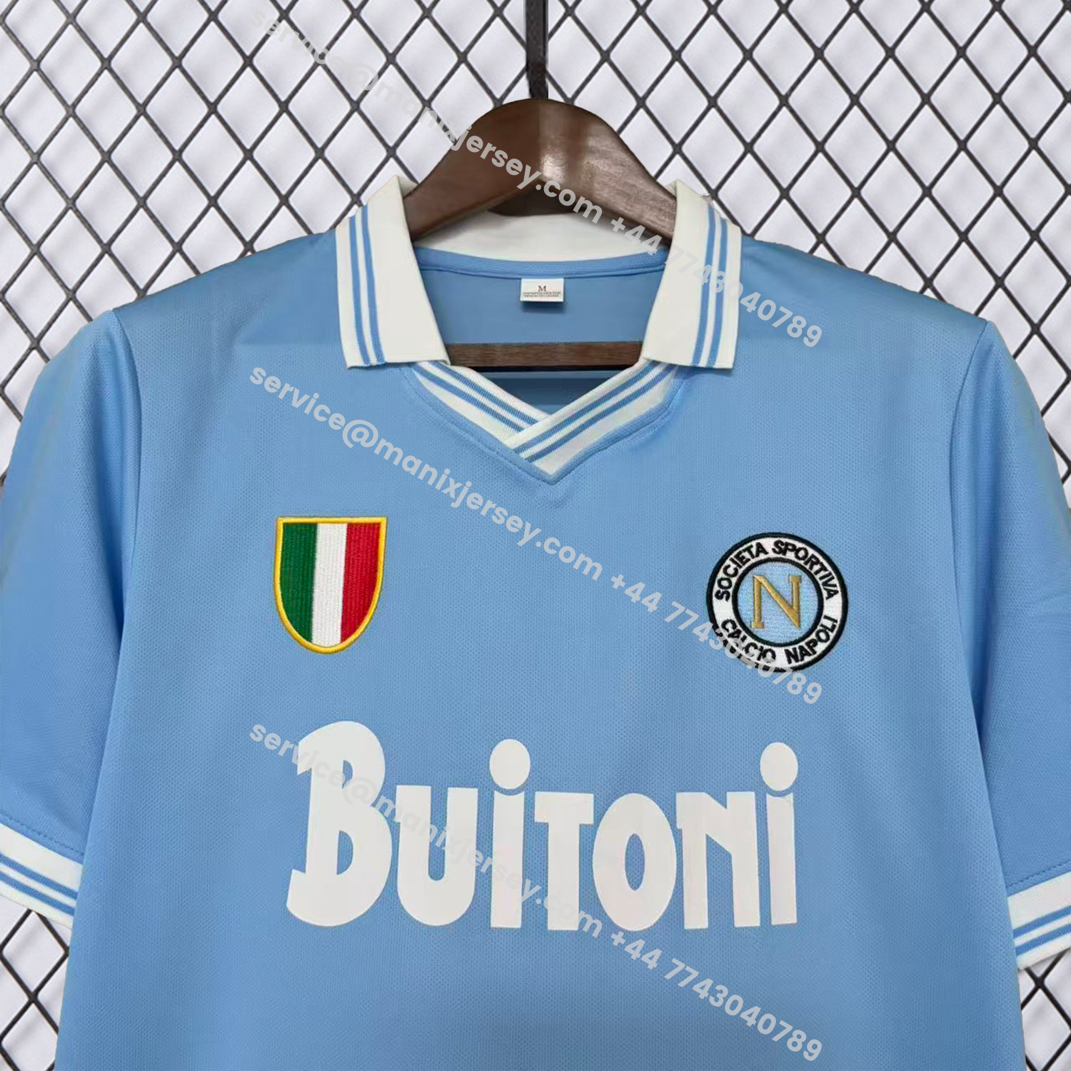 ManixJersey.com | Retro Napoli 1987-88 Home 2 Blue Jersey -Customize Name, Number and Patch | Worldwide Shipping