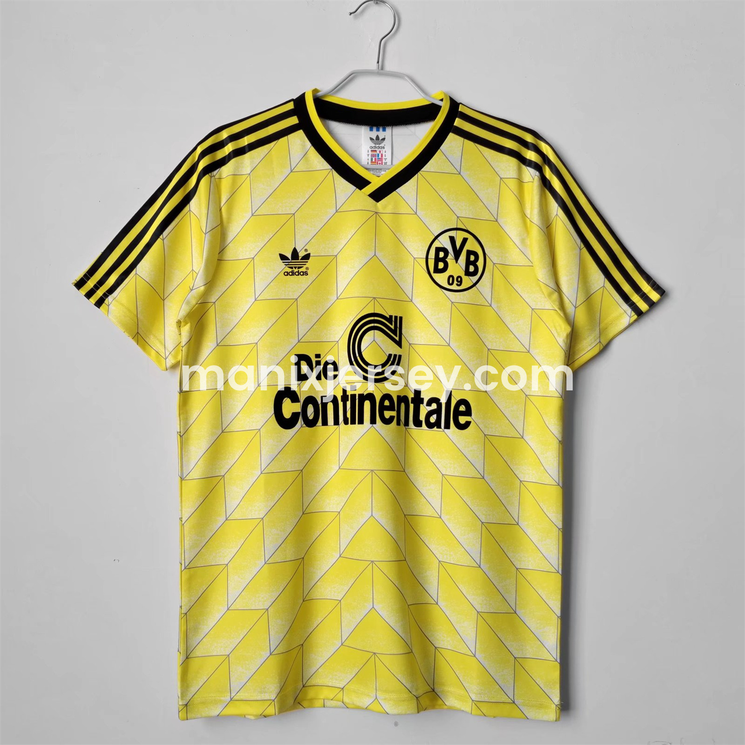 ManixJersey.com | Retro Dortmund 1988-89 Home Jersey -Customize Name, Number and Patch | Worldwide Shipping