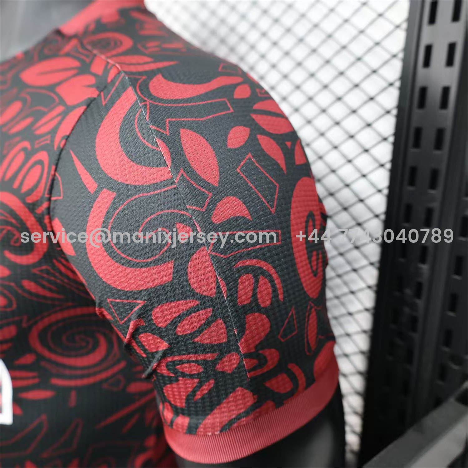 ManixJersey.com | Club Deportivo Palestino Palestine 25-26 Red Flowers Black Jersey - Player Version -Customize Name, Number and Patch | Worldwide Shipping