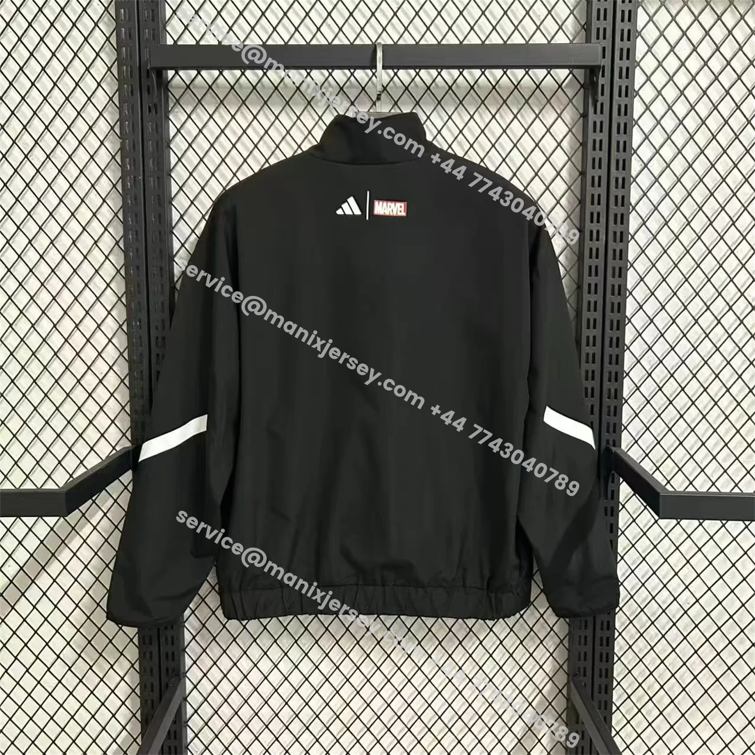 ManixJersey.com | Real Madrid 25-26 Comics Special Windbreaker Jacket - Black -Customize Name, Number and Patch | Worldwide Shipping