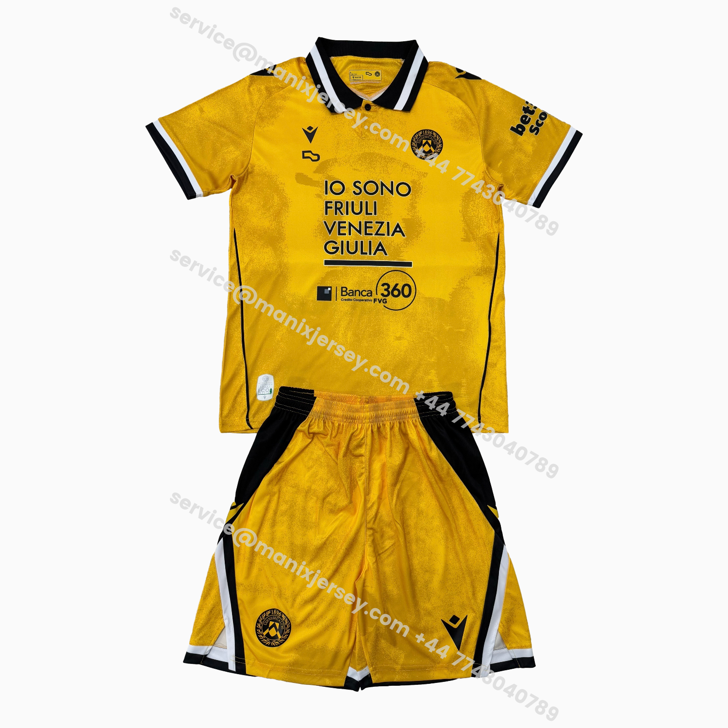 ManixJersey.com | Udinese 25-26 Third Men's Adult Jersey Set - Fans Version -Customize Name, Number and Patch | Worldwide Shipping