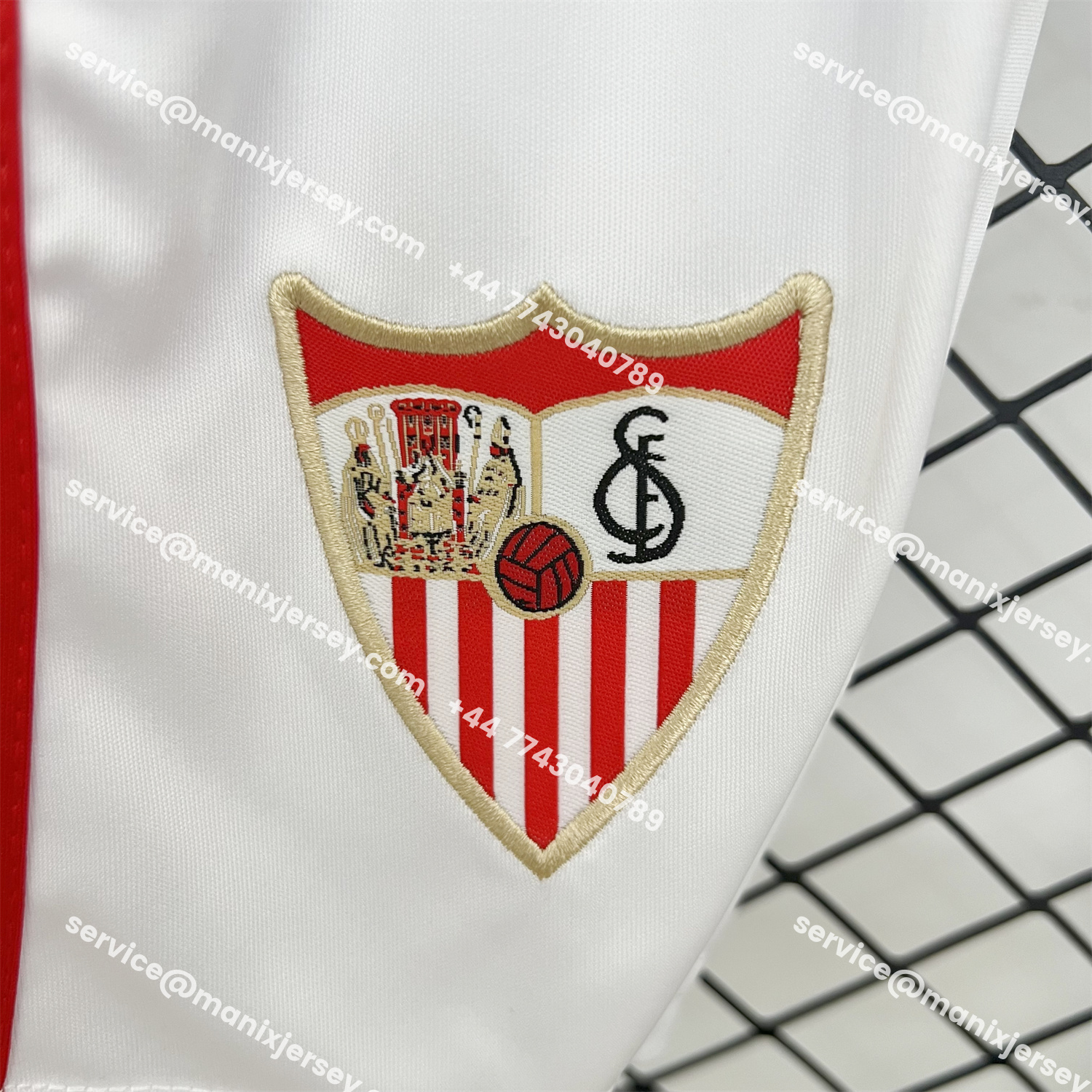 ManixJersey.com | Sevilla 25-26 Home Kids Kit -Customize Name, Number and Patch | Worldwide Shipping