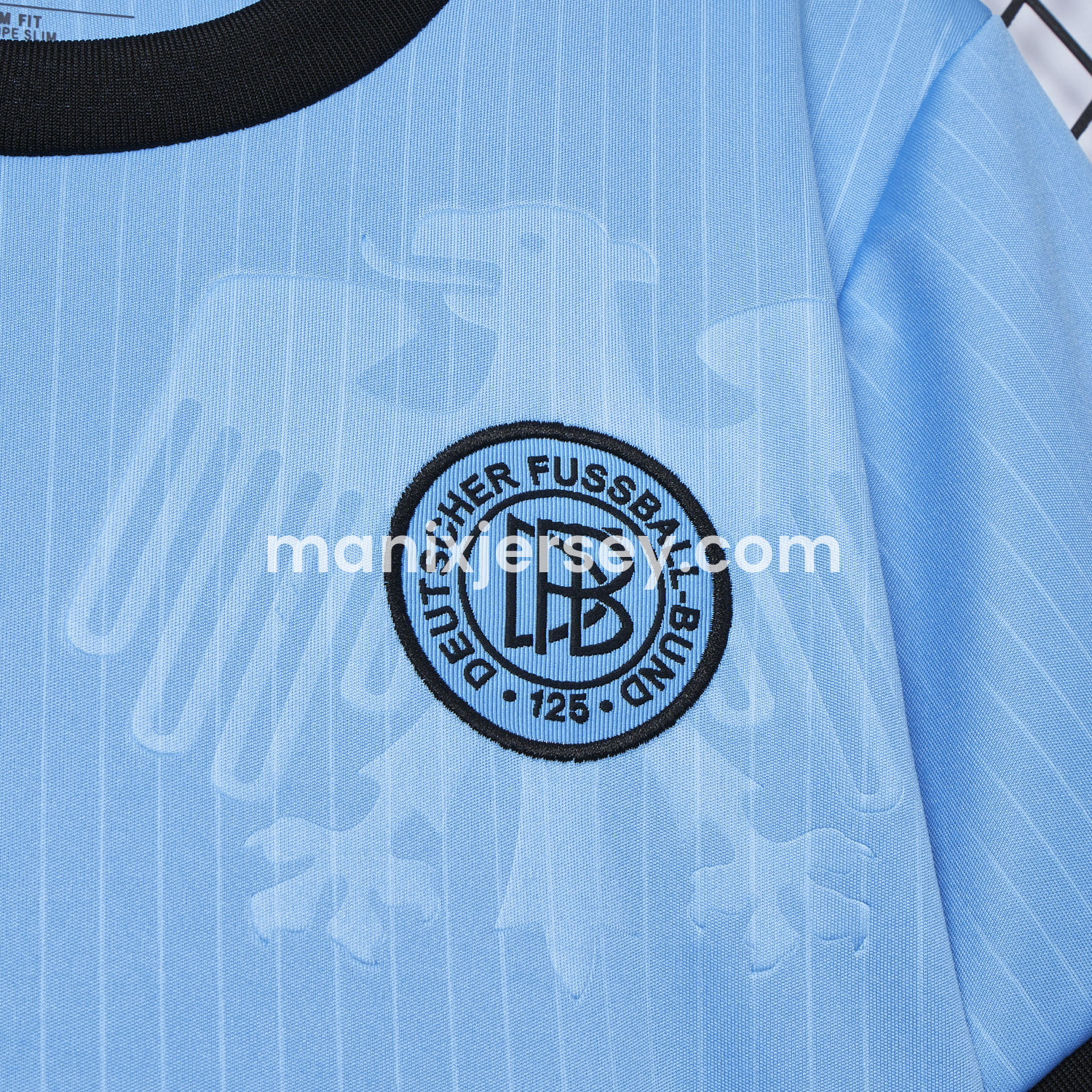 ManixJersey.com | Germany 2025 125-Year Anniversary Blue Goalkeeper Kids Kit -Customize Name, Number and Patch | Worldwide Shipping