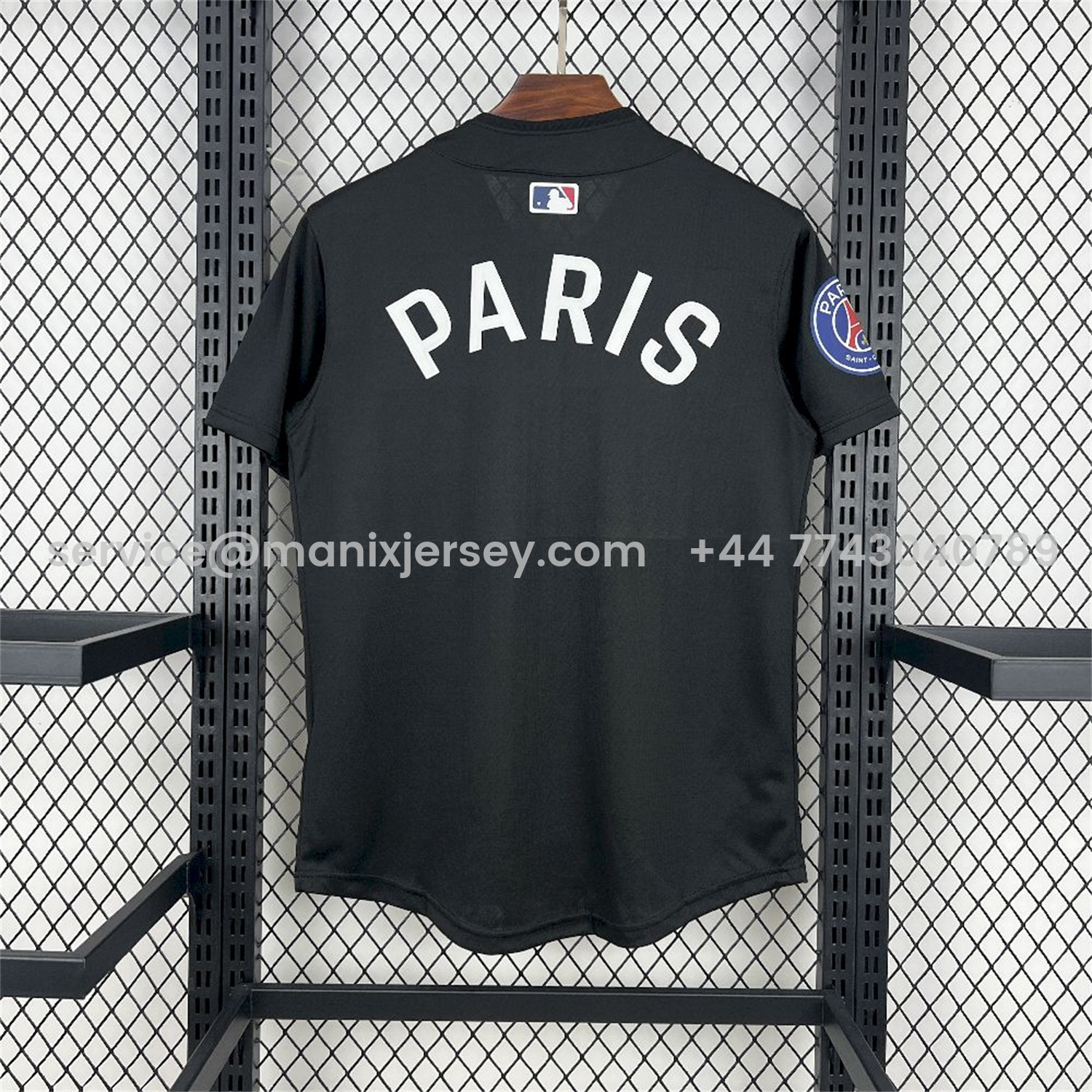 ManixJersey.com | Paris Saint-Germain PSG 25-26 Black Limited Baseball Jersey -Customize Name, Number and Patch | Worldwide Shipping