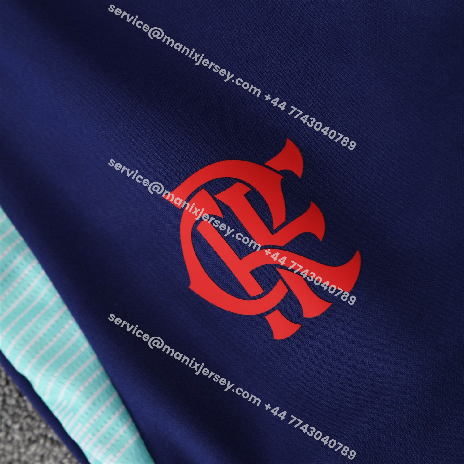 ManixJersey.com | Flamengo 25-26 Long Sleeve Training Set - Deep Blue Top & Deep Blue Pants -Customize Name, Number and Patch | Worldwide Shipping