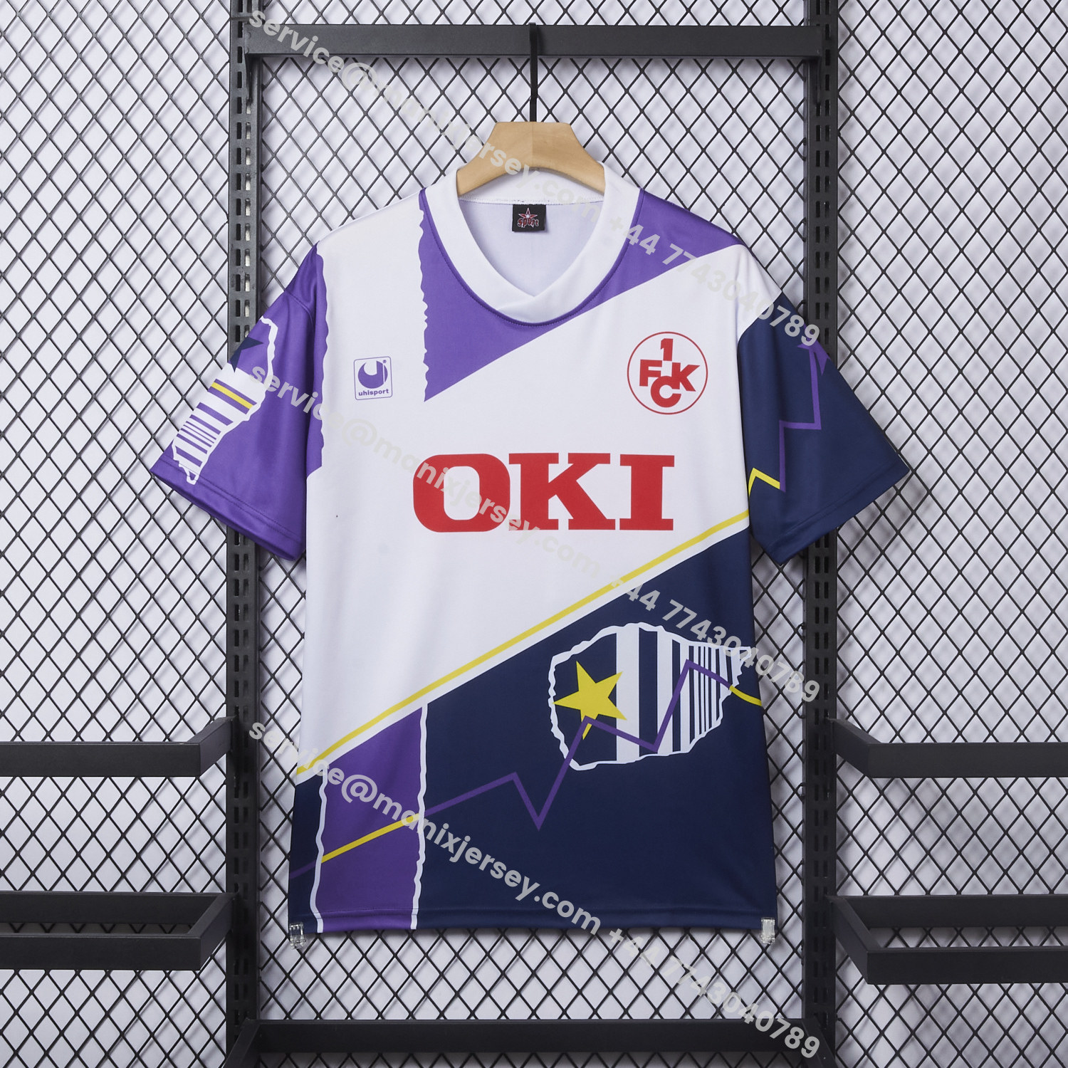 ManixJersey.com | Retro Kaiserslautern 1991-92 Away Jersey - Fans Version -Customize Name, Number and Patch | Worldwide Shipping