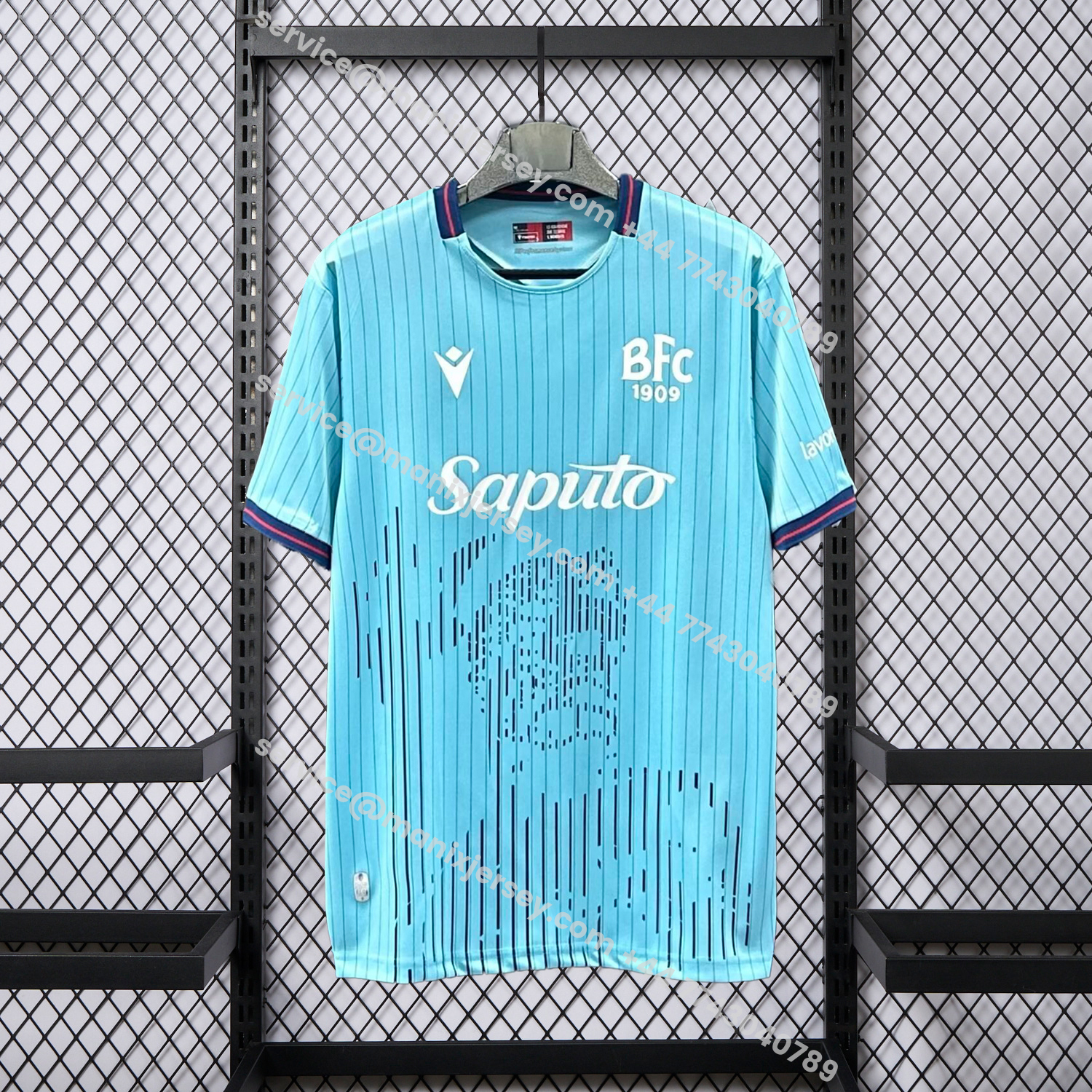 ManixJersey.com | Bologna 25-26 Third Blue Jersey - Fans Version -Customize Name, Number and Patch | Worldwide Shipping