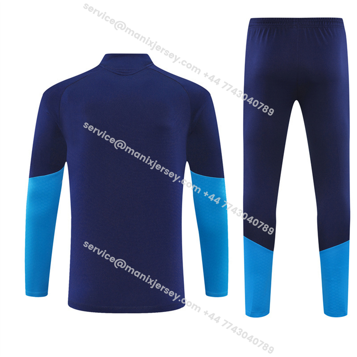 ManixJersey.com | Spain 2026 Long Sleeve Training Set - Royal Blue Top & Pants -Customize Name, Number and Patch | Worldwide Shipping