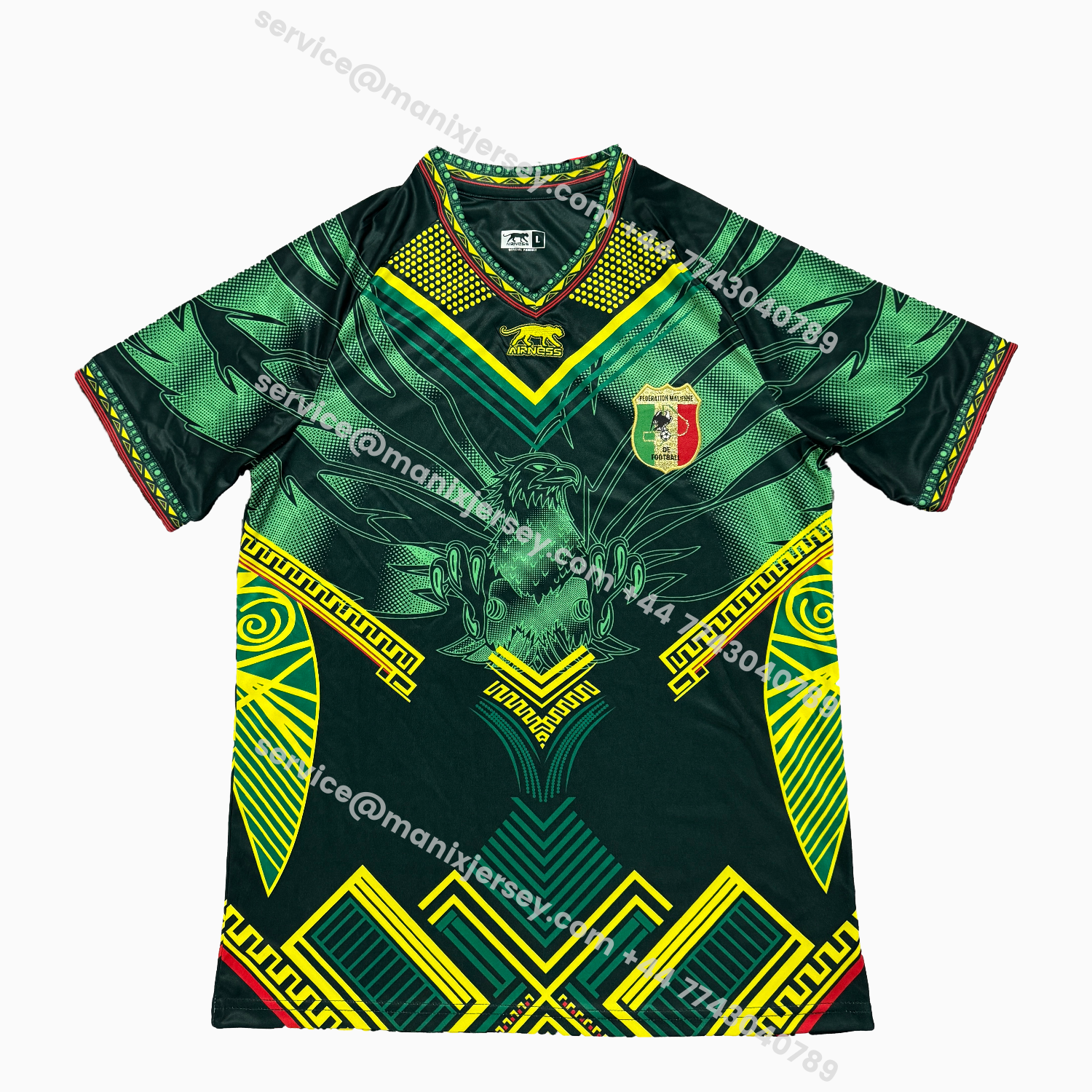 ManixJersey.com | Mali 2026 Eagle Black Green Jersey - Fans Version -Customize Name, Number and Patch | Worldwide Shipping