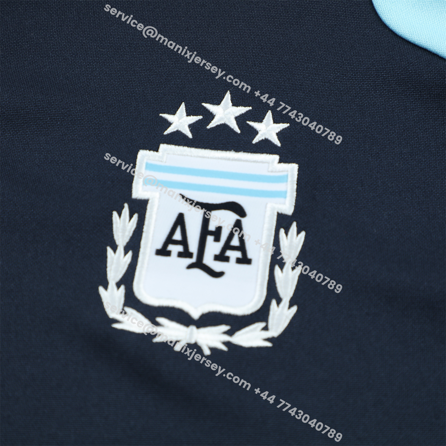 ManixJersey.com | Argentina 2026 Long Sleeve Training Set - Blue Black Top & Pants -Customize Name, Number and Patch | Worldwide Shipping