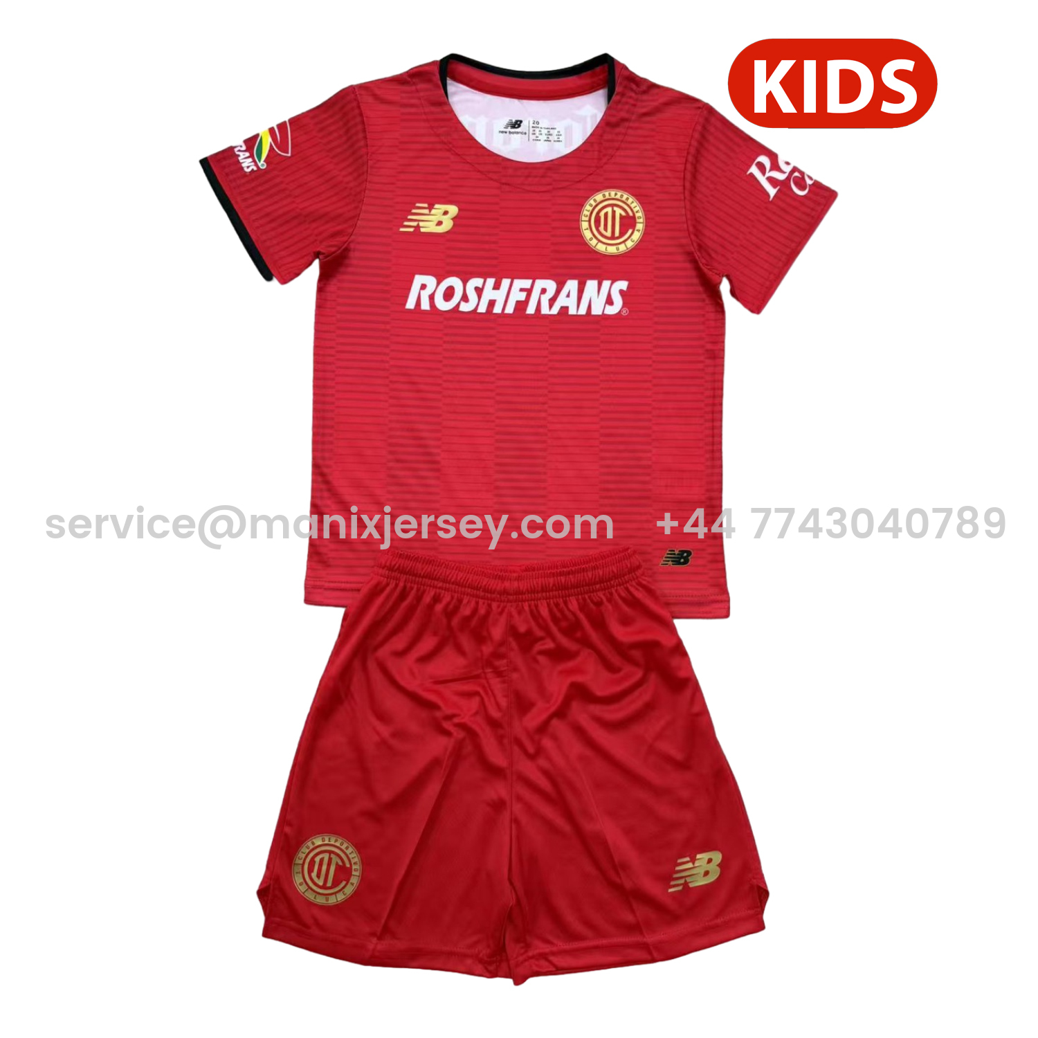 ManixJersey.com | Toluca 25-26 Home Kids Kit -Customize Name, Number and Patch | Worldwide Shipping