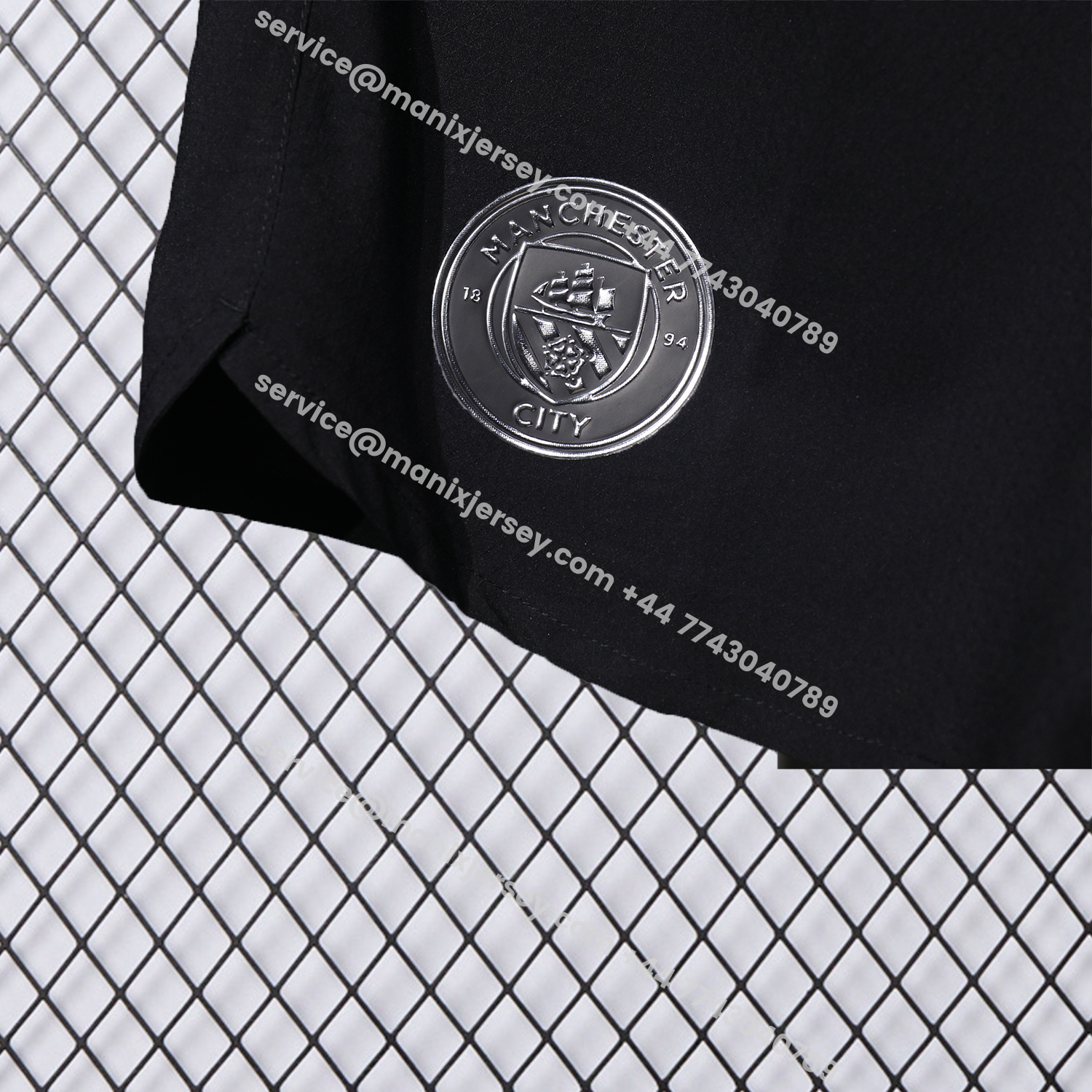 ManixJersey.com | Manchester City 25-26 Away Black Shorts - Player Version -Customize Name, Number and Patch | Worldwide Shipping