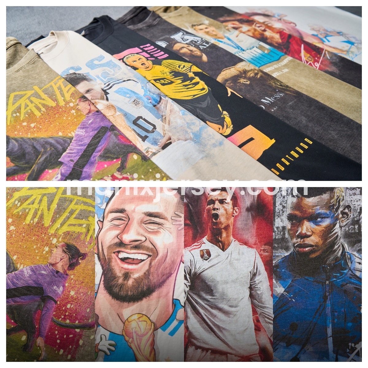 ManixJersey.com | Bayern Munich 2025 125th Anniversary Memory Fragments Oversized Washed T-Shirt -Customize Name, Number and Patch | Worldwide Shipping