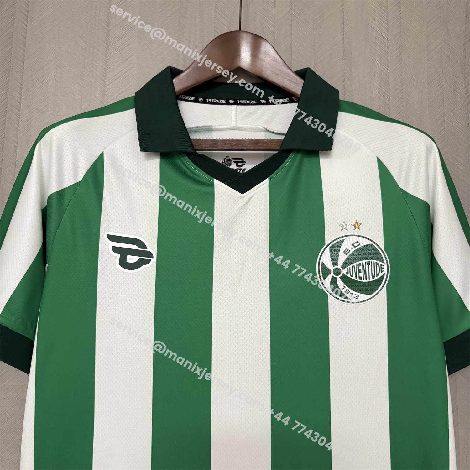 ManixJersey.com | EC Juventude 25-26 Home Unsponsored Green And White Jersey - Fans Version -Customize Name, Number and Patch | Worldwide Shipping