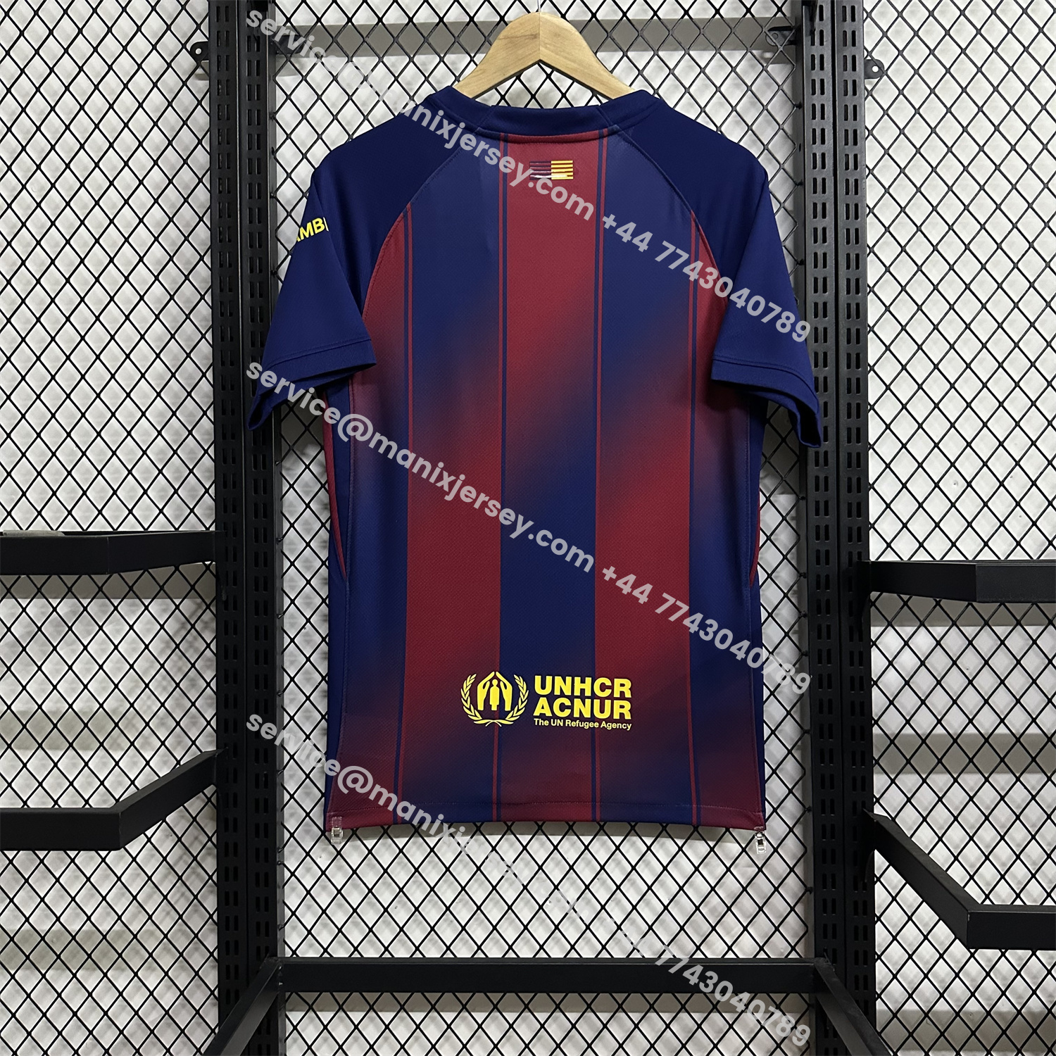 ManixJersey.com | Barcelona 25-26 Home Unsponsored Jersey - Fans Version -Customize Name, Number and Patch | Worldwide Shipping