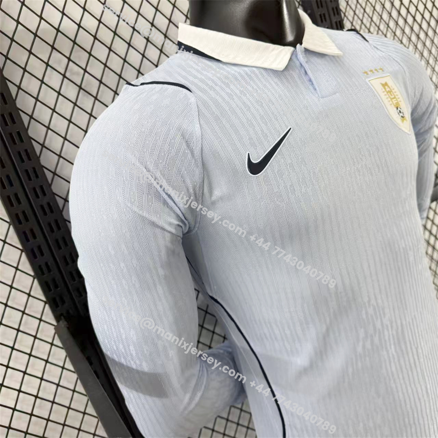 ManixJersey.com | Uruguay 2026 Home Long Sleeves Jersey - Player Version -Customize Name, Number and Patch | Worldwide Shipping