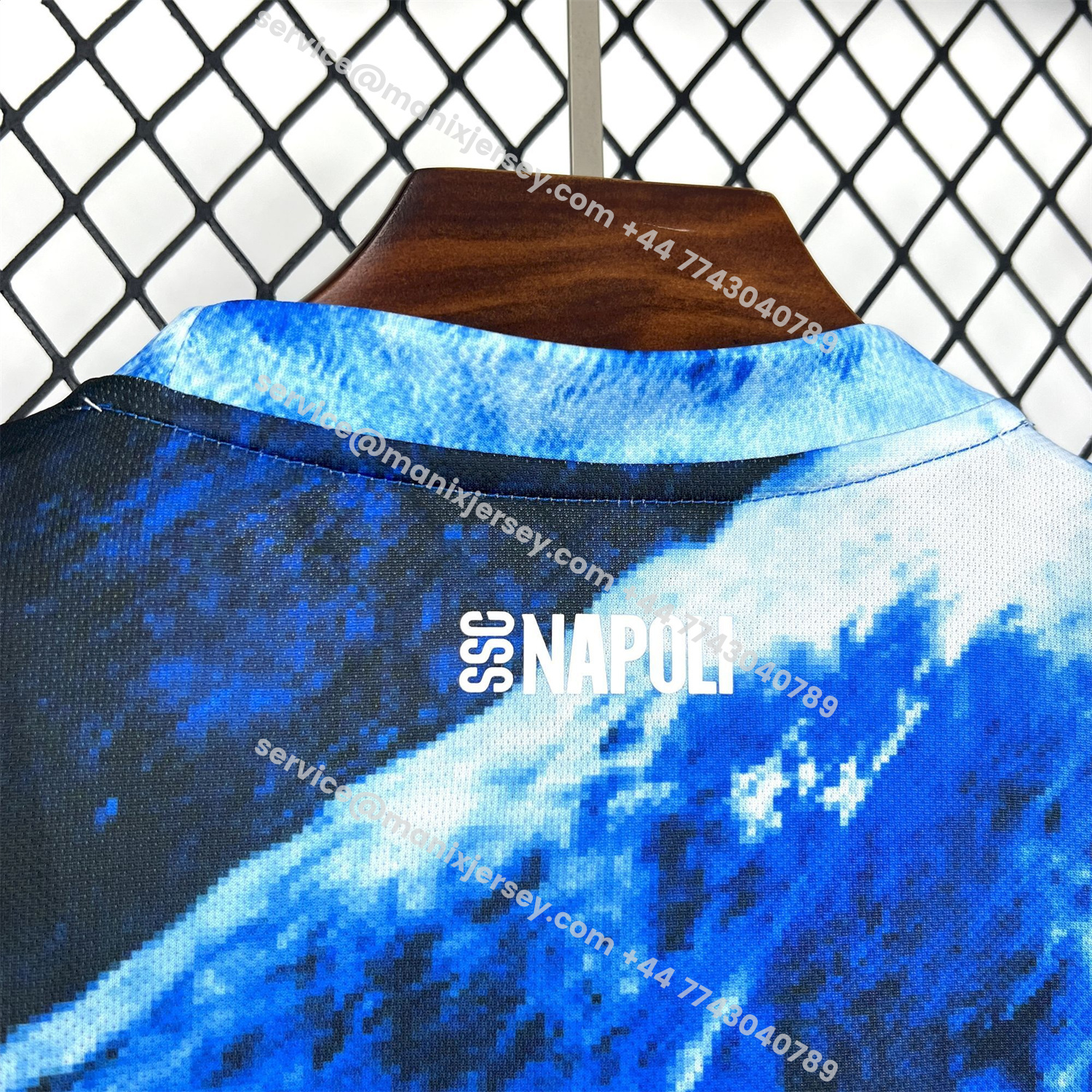 ManixJersey.com | Napoli 25-26 Marechiaro Blue Special Jersey - Fans Version -Customize Name, Number and Patch | Worldwide Shipping