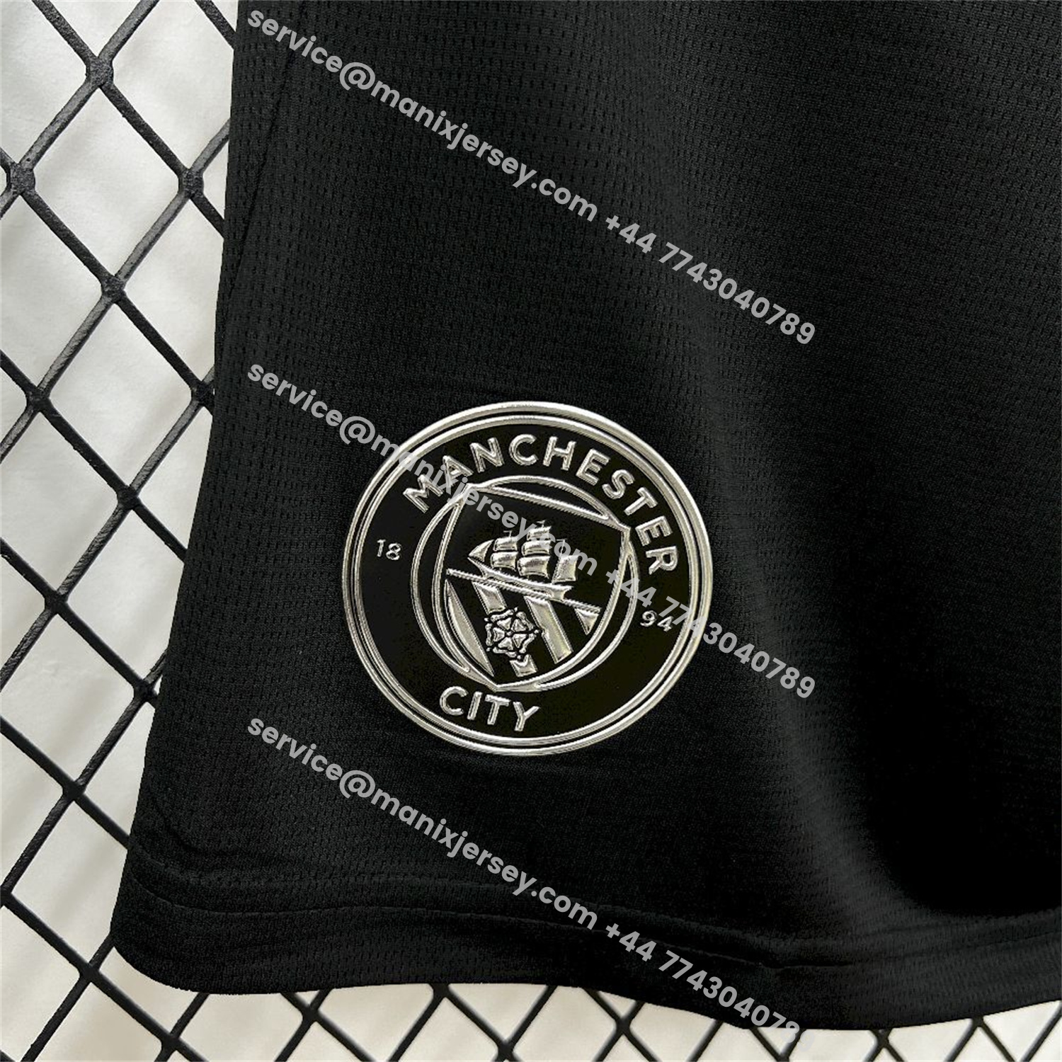 ManixJersey.com | Manchester City 25-26 Away Black Shorts - Fans Version -Customize Name, Number and Patch | Worldwide Shipping