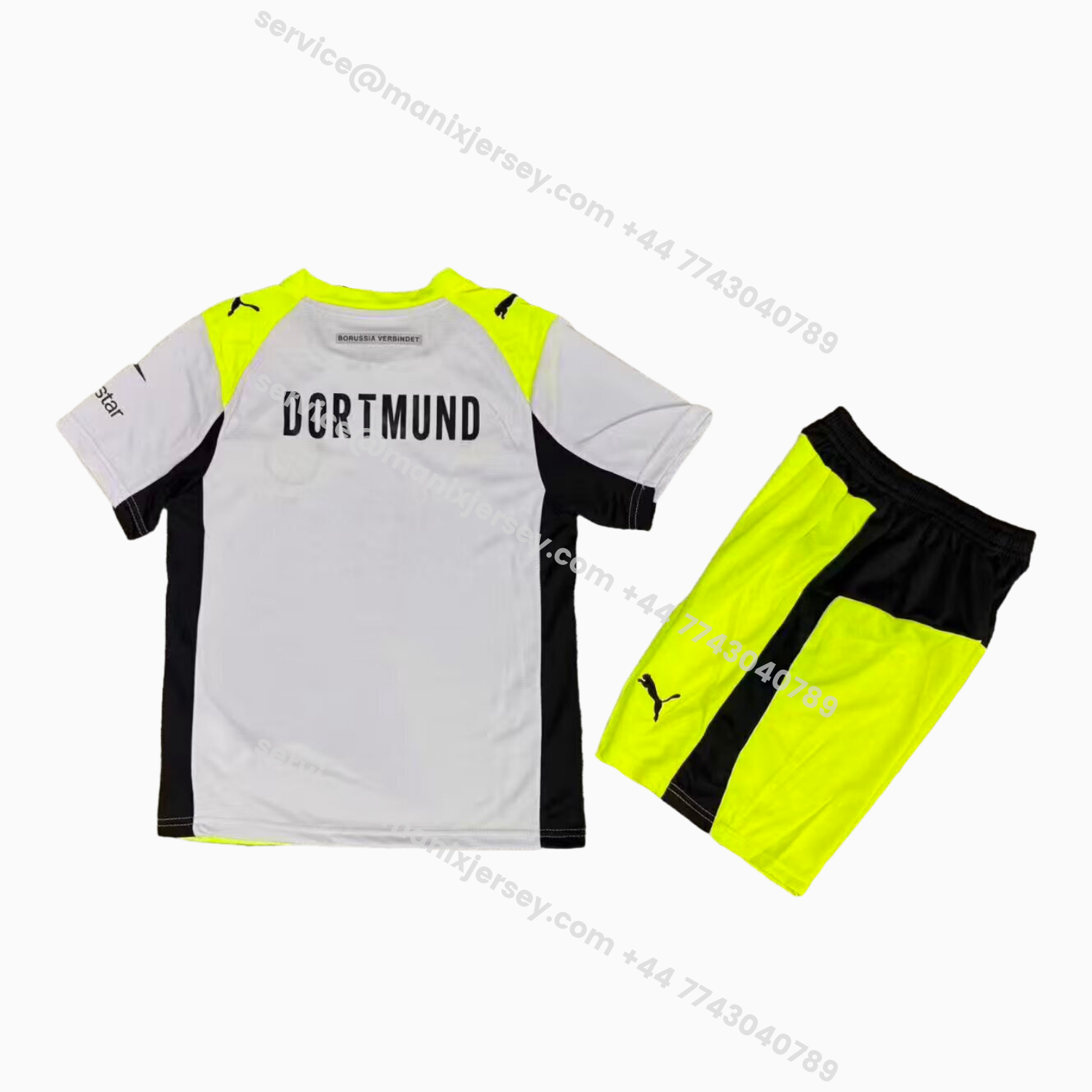 ManixJersey.com | Dortmund 25-26 Away Silver Mist Kids Kit -Customize Name, Number and Patch | Worldwide Shipping