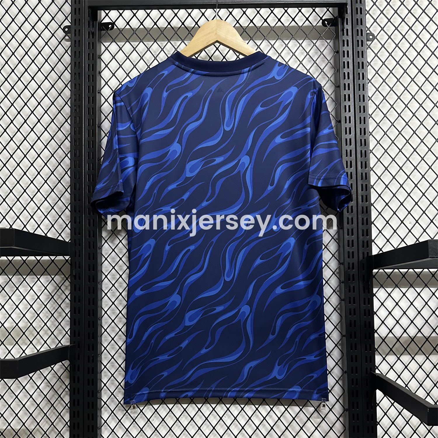 ManixJersey.com | Real Madrid 24-25 Blue Black Ripple Special Edition Jersey - Fans Version -Customize Name, Number and Patch | Worldwide Shipping