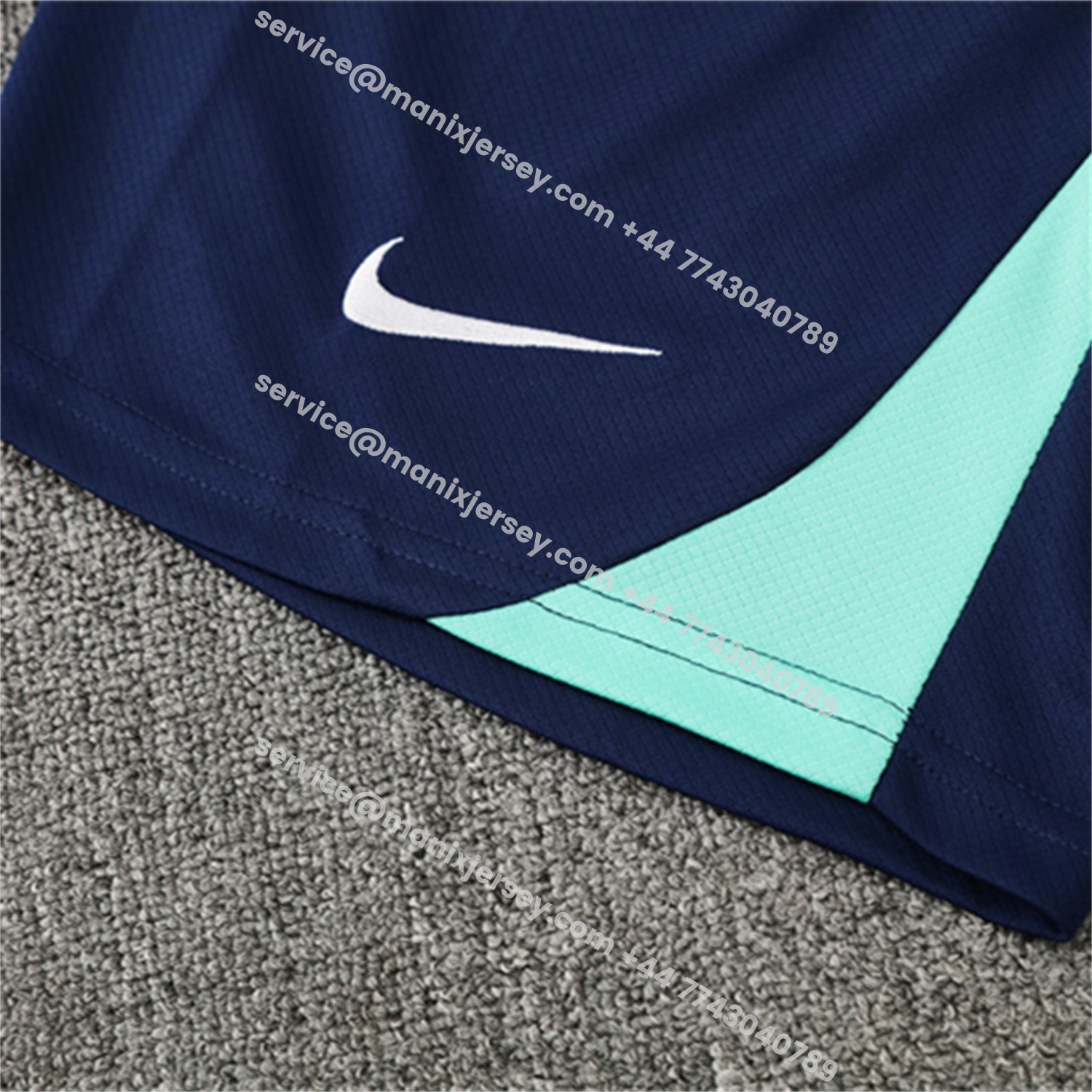 ManixJersey.com | Brazil 25-26 Kids Short-Sleeve Training Set - Blue Green Camouflage Top & Blue Shorts -Customize Name, Number and Patch | Worldwide Shipping