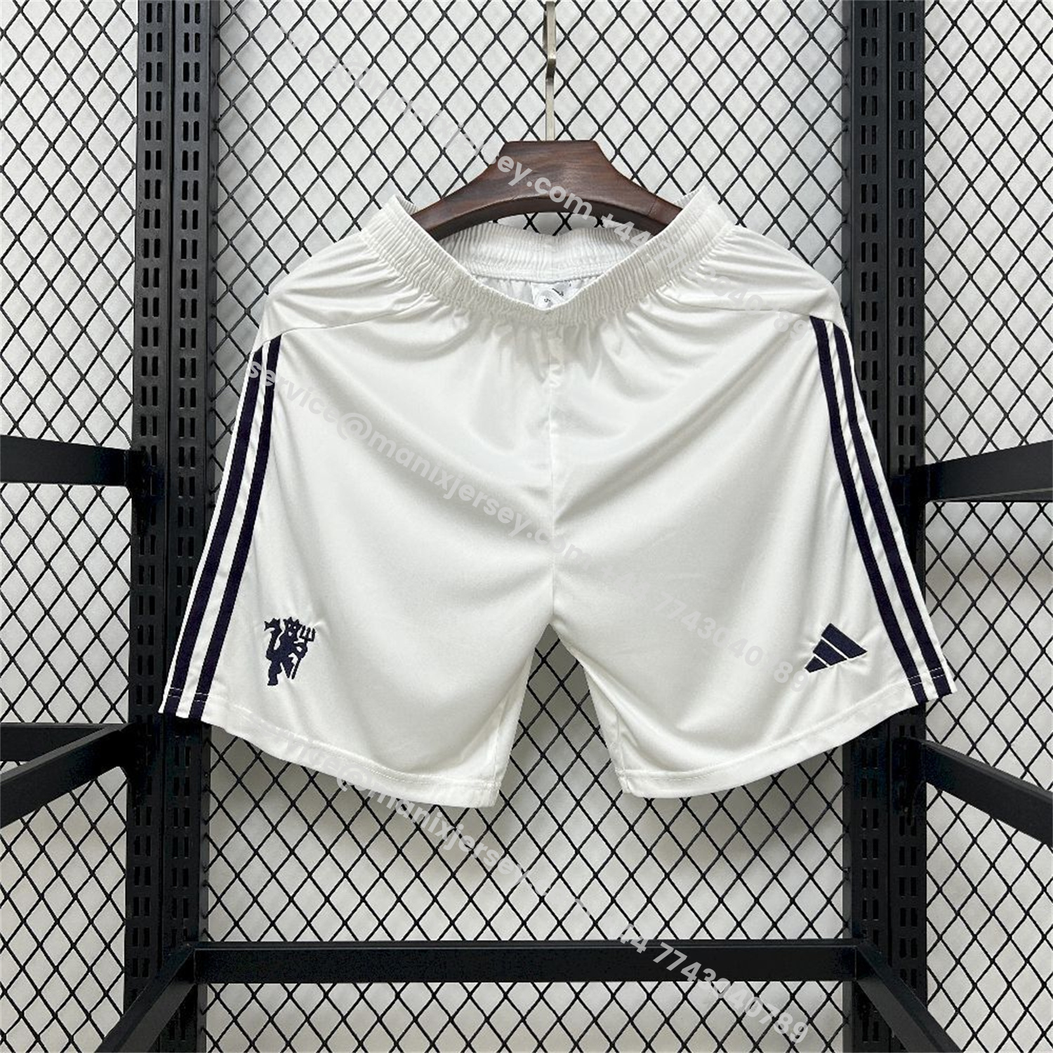 ManixJersey.com | Manchester United 25-26 Away White Shorts - Fans Version -Customize Name, Number and Patch | Worldwide Shipping