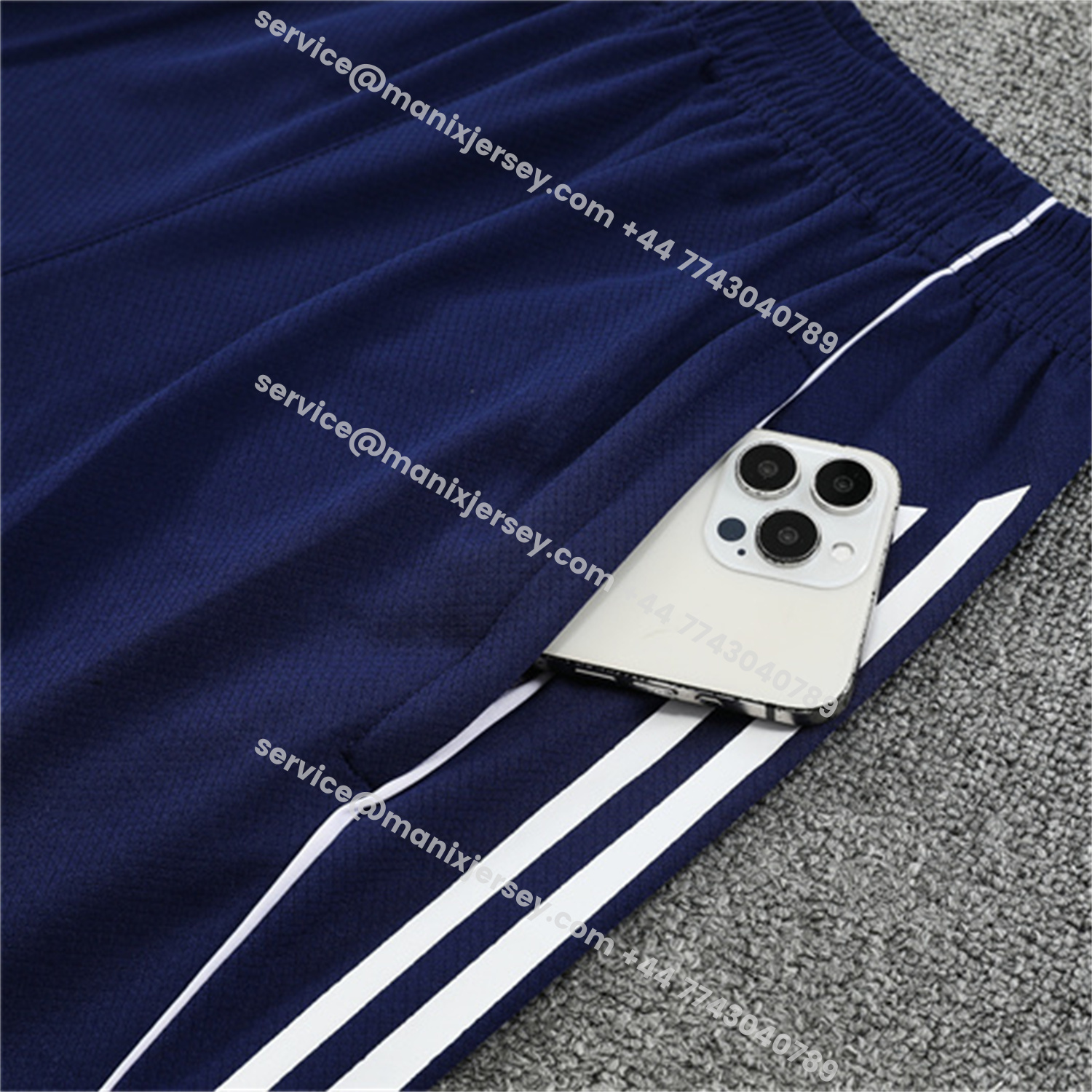 ManixJersey.com | Arsenal 25-26 Kids Short-Sleeve Training Set - Colorful Camouflage Top & Blue Shorts -Customize Name, Number and Patch | Worldwide Shipping