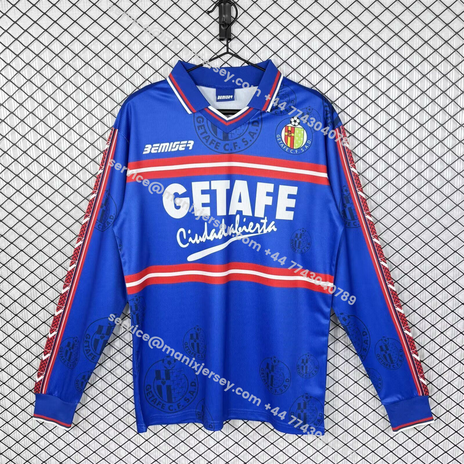 ManixJersey.com | Retro Getafe 1998-99 Home Long Sleeves Jersey -Customize Name, Number and Patch | Worldwide Shipping