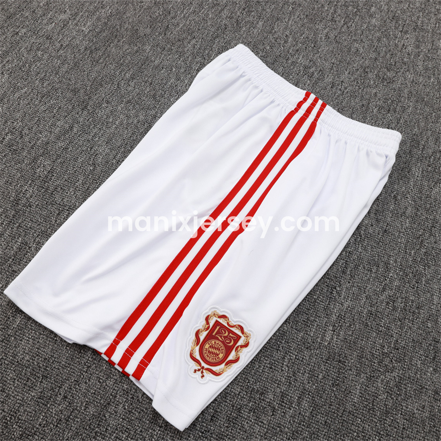 ManixJersey.com | Bayern Munich 2025 125th Anniversary Vest Training Set - White Top and Shorts -Customize Name, Number and Patch | Worldwide Shipping