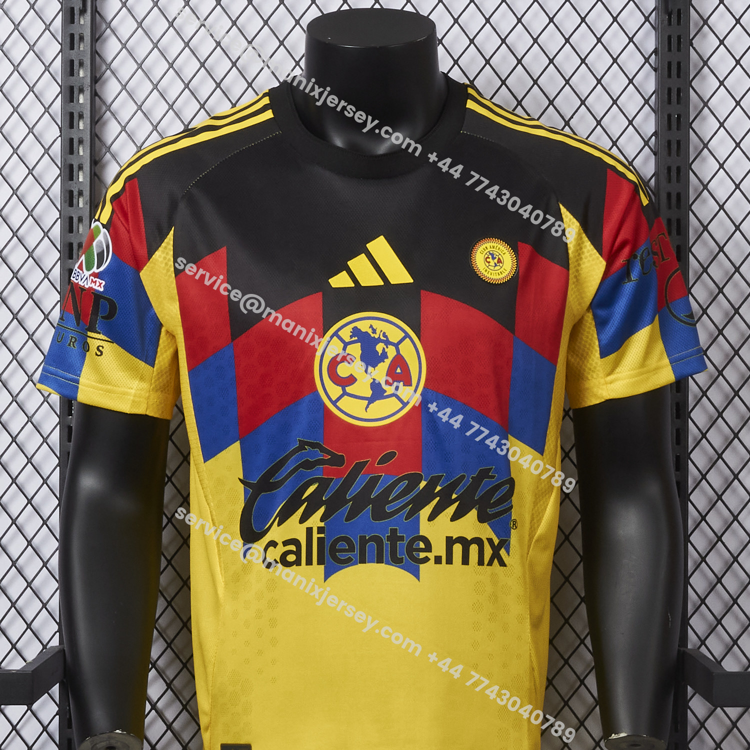 ManixJersey.com | 【Three-color Font】Club América 25-26 Home Yellow Jersey - Player Version -Customize Name, Number and Patch | Worldwide Shipping