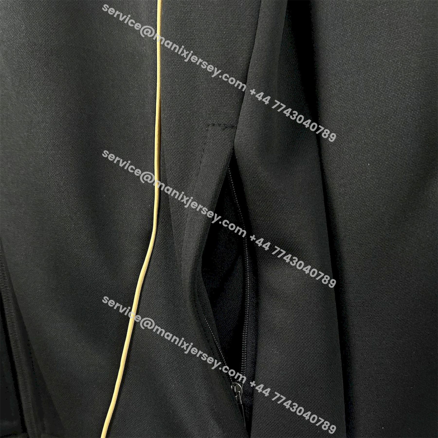 ManixJersey.com | Portugal 25-26 Eusebio Special Windbreaker Training Set - Black White Top and Pants -Customize Name, Number and Patch | Worldwide Shipping