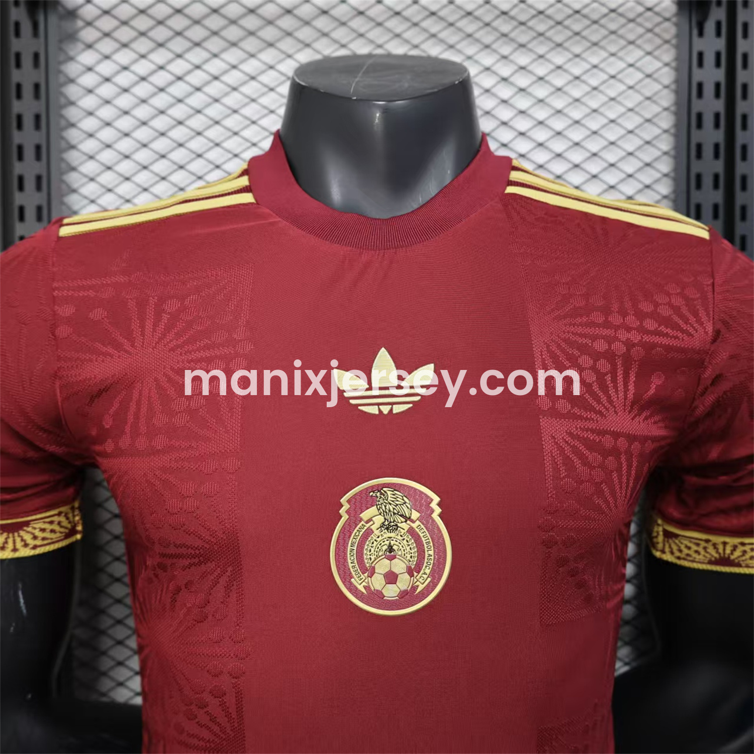 ManixJersey.com | Mexico 2025 Round Logo Red Special Edition Jersey - Player Version -Customize Name, Number and Patch | Worldwide Shipping