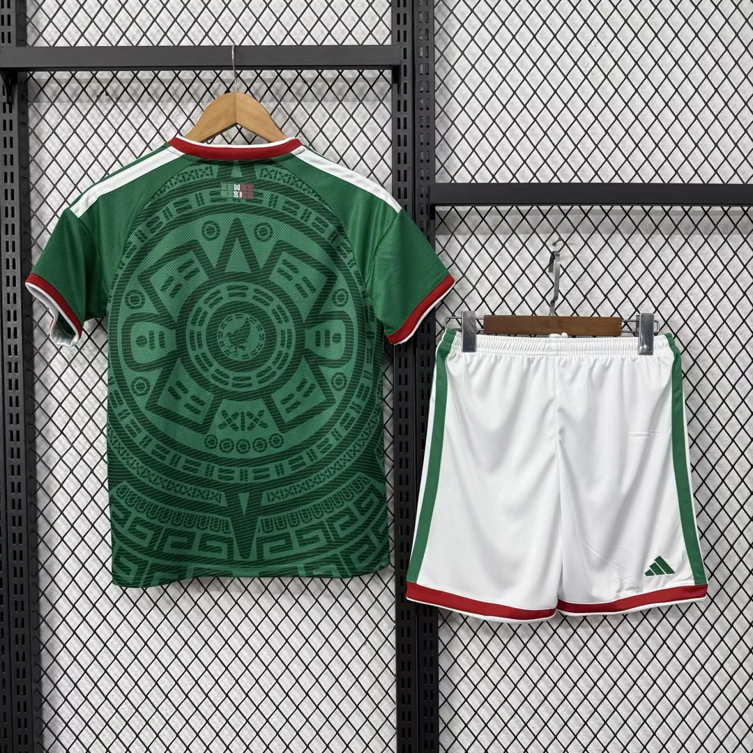 ManixJersey.com | Mexico 25-26 Home (Informal-release Version) Kids Kit -Customize Name, Number and Patch | Worldwide Shipping